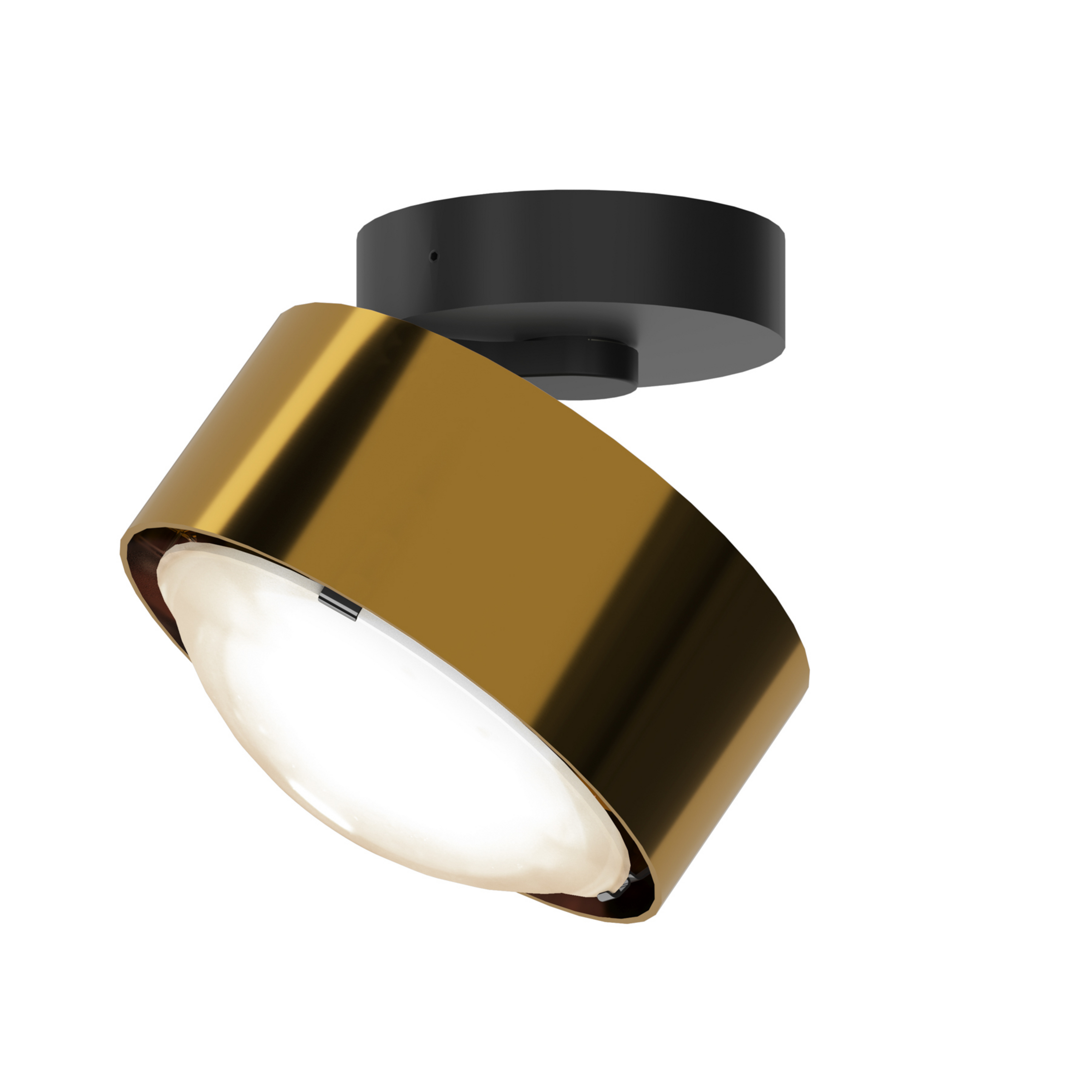Puk! 120 Move LED-Spot Linse matt messing/schwarz