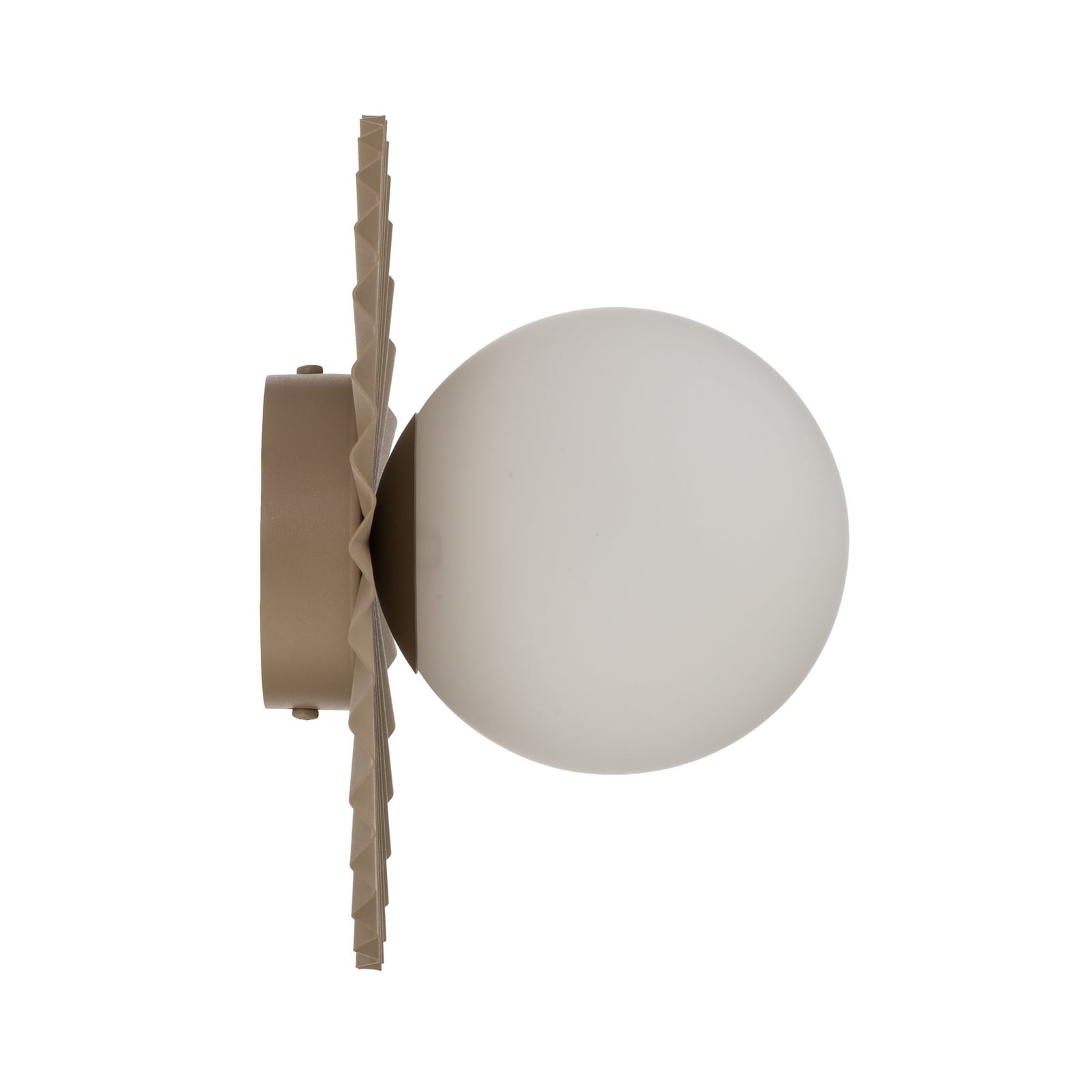 Applique Fiore, grigio-beige, altezza 30 cm, vetro