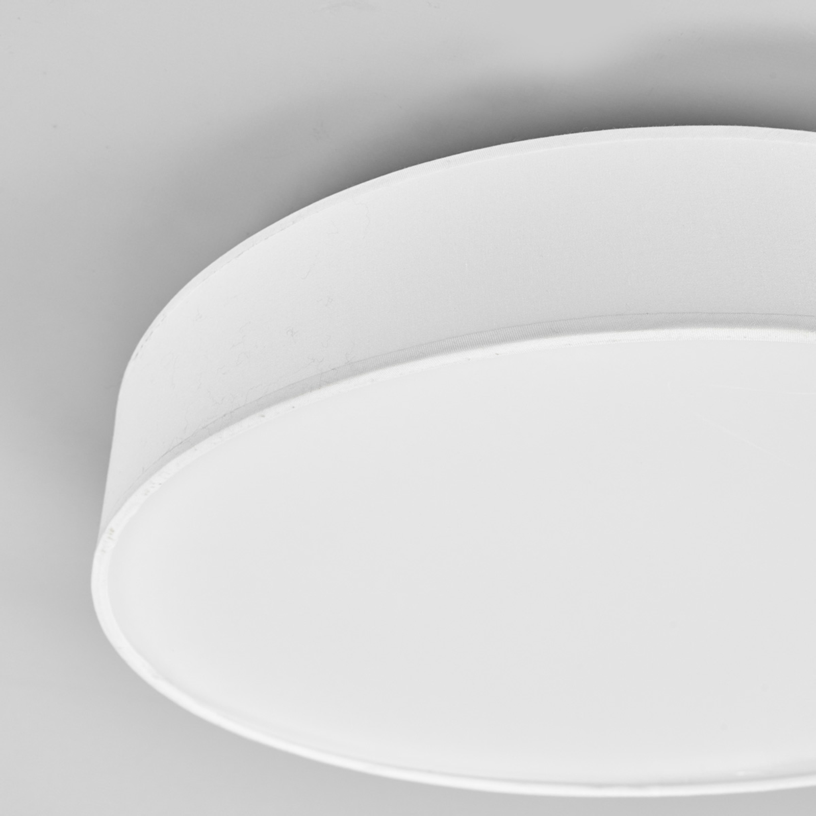 Plafoniera LED Saira, 40 cm, tessuto bianco