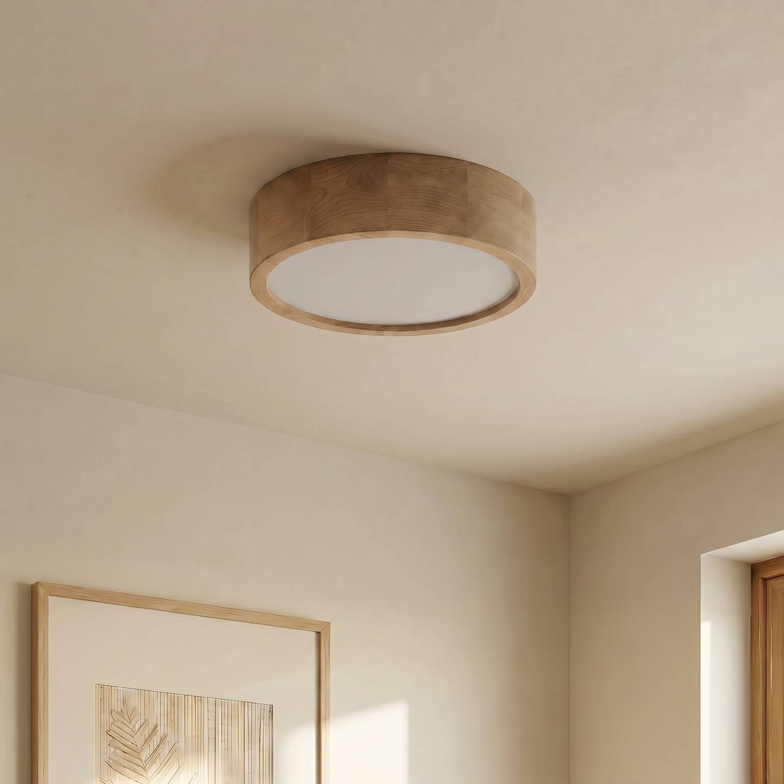  Temar Lighting Deckenleuchte Cleo, ø 38 Cm, Eichenholz, E27 