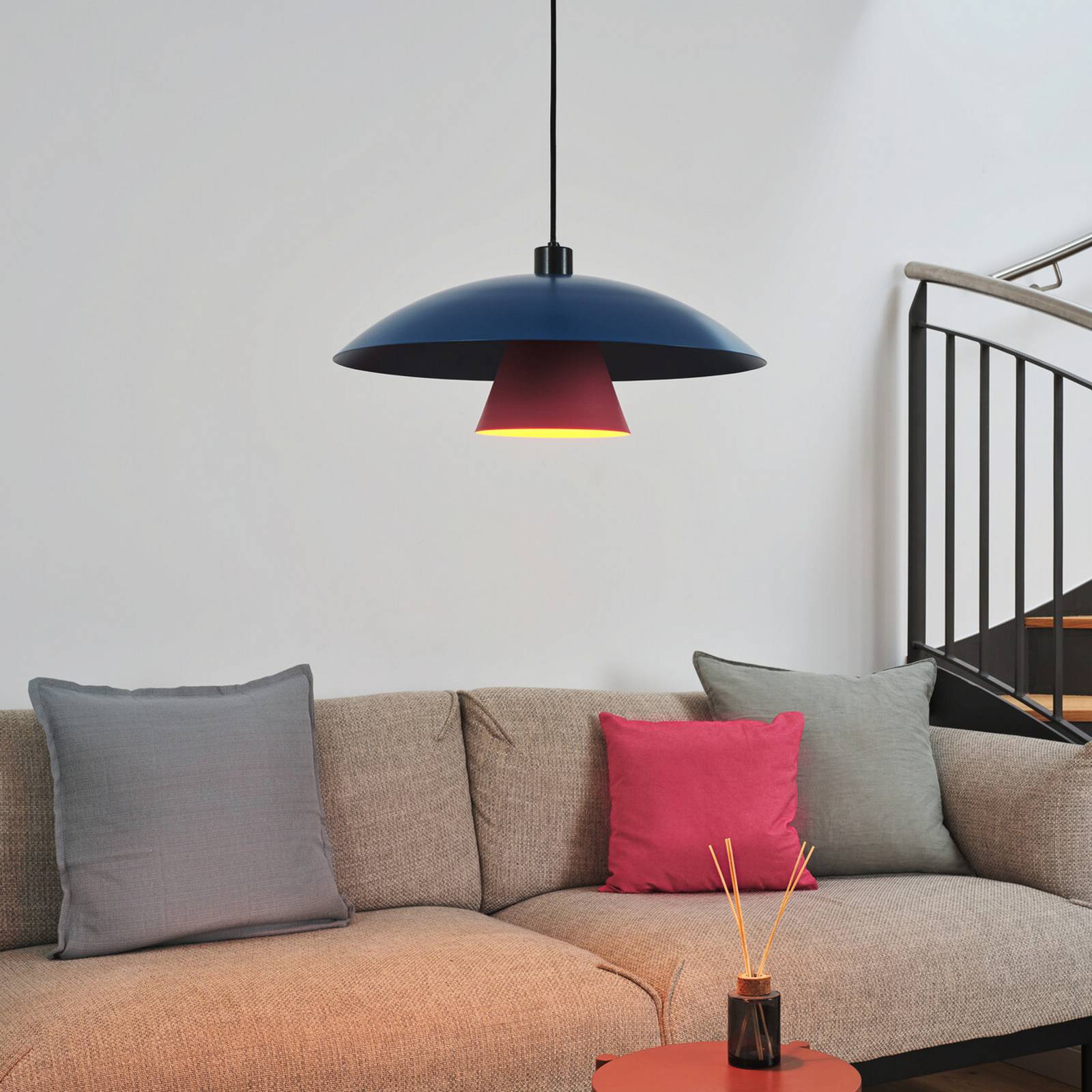 OSRAM Hängelampe Decor Flying Mushroom blau/pink, Stahl, E27 günstig online kaufen