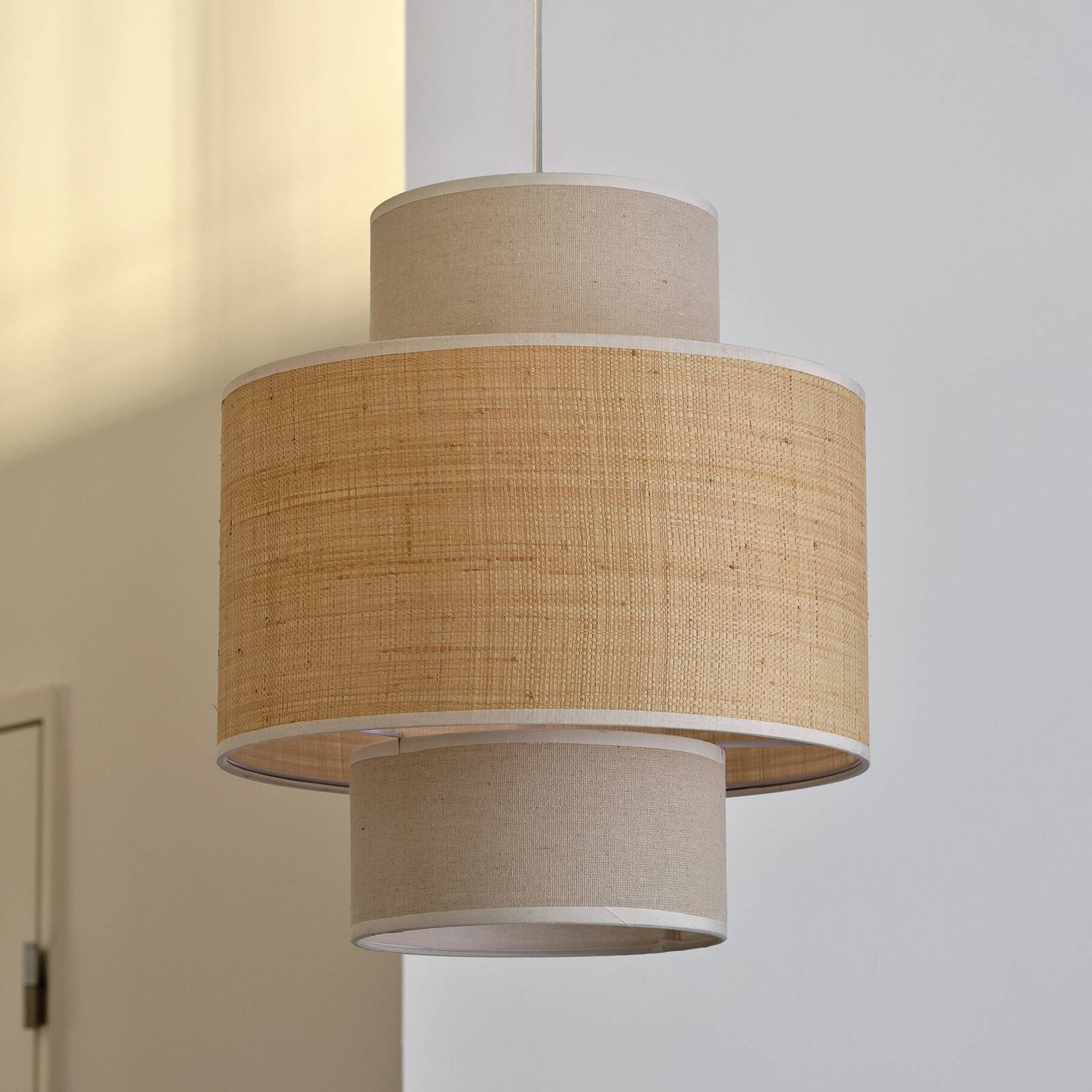 OSRAM Hängeleuchte Decor Wrap Cylinder, beige, Bast, Leinen günstig online kaufen