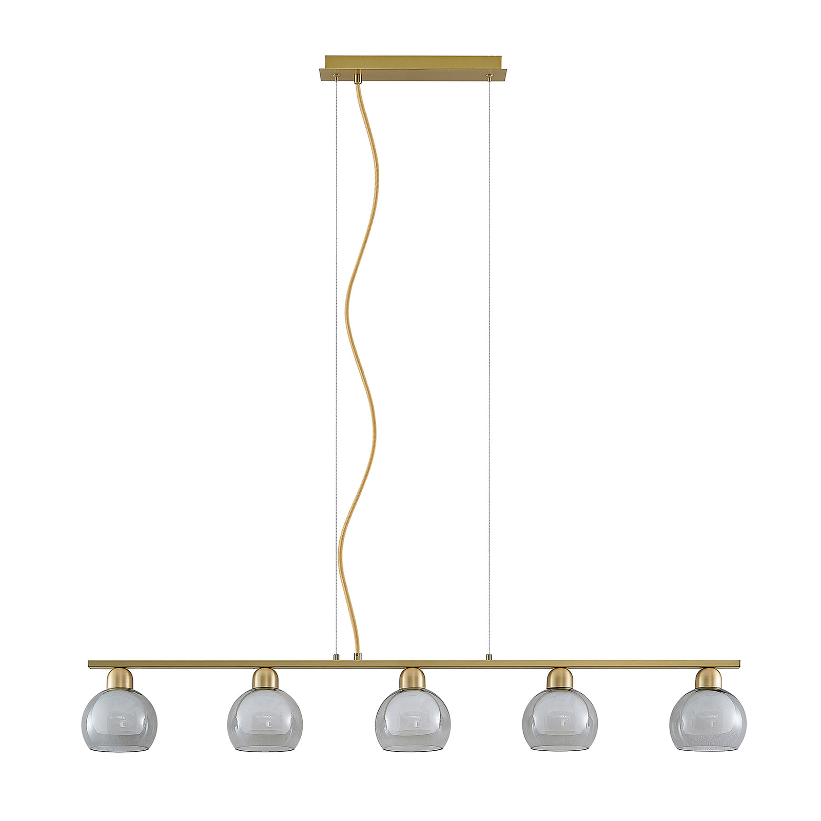 Lucande Mylah hanging light, 5-bulb