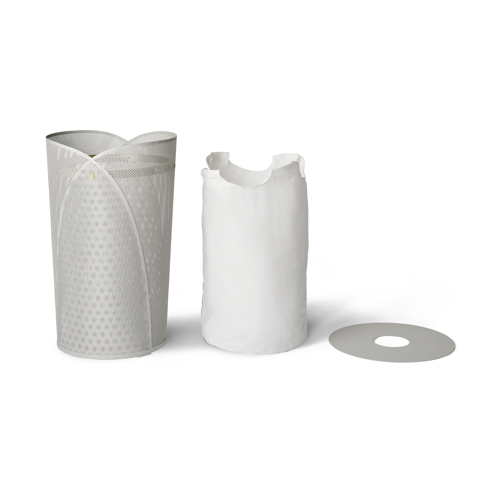 Cesto para la ropa Oya, gris claro, 69 cm de altura, 75 litros, acero - GEJST