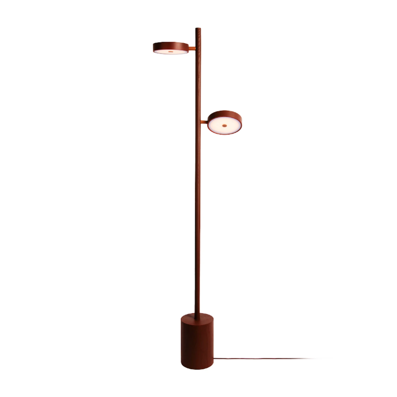 GOOD & MOJO LED-Stehlampe Okinawa, 2-flg. braun, 146cm, Holz