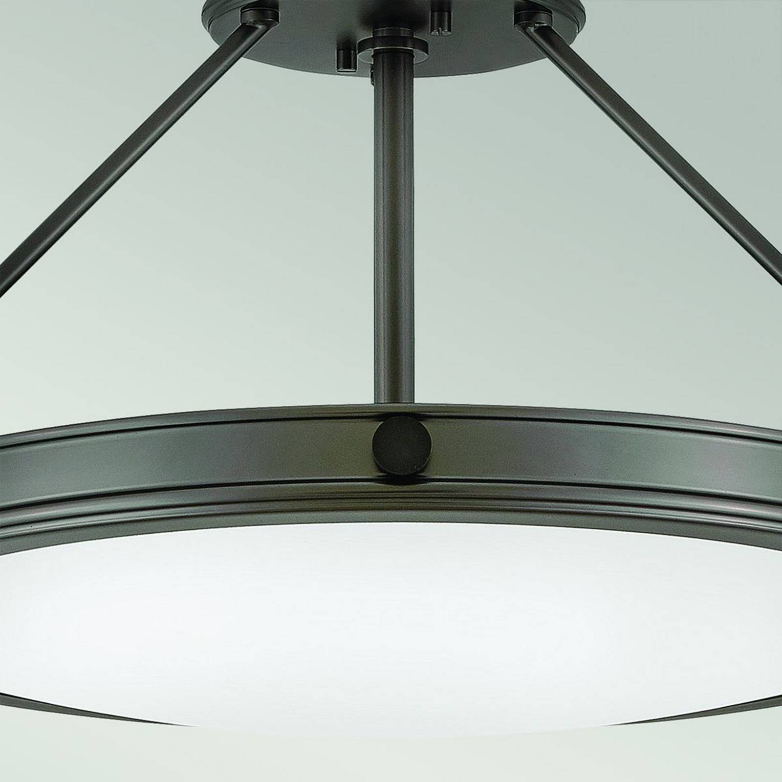 Lampa sufitowa Collier, czarna, Ø 41,7 cm, stal,  szkło, E14