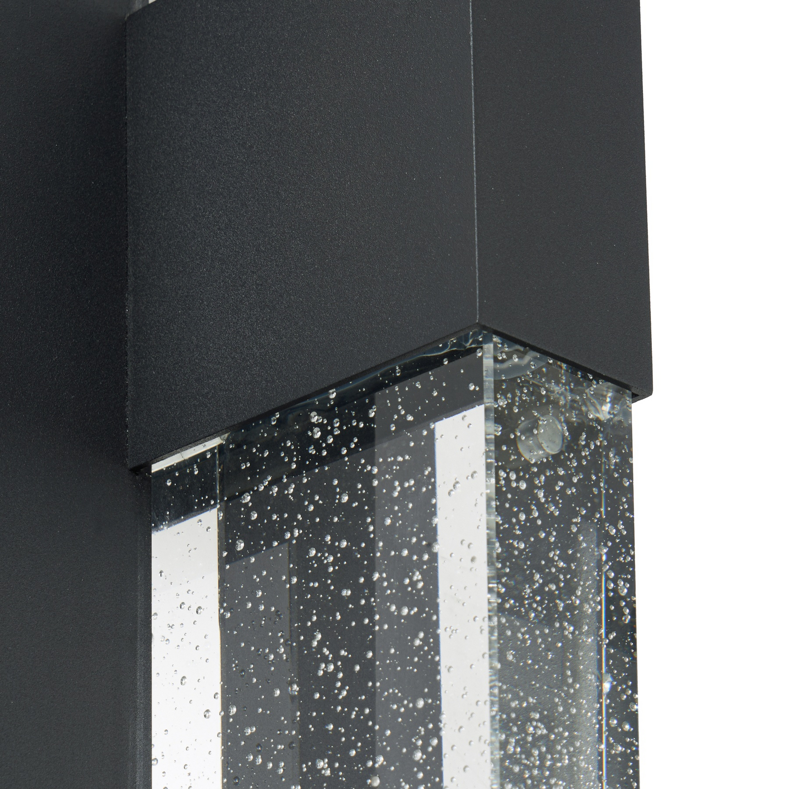 Lucande LED-Außenwandlampe Velune, anthrazit/klar, 46cm, CCT