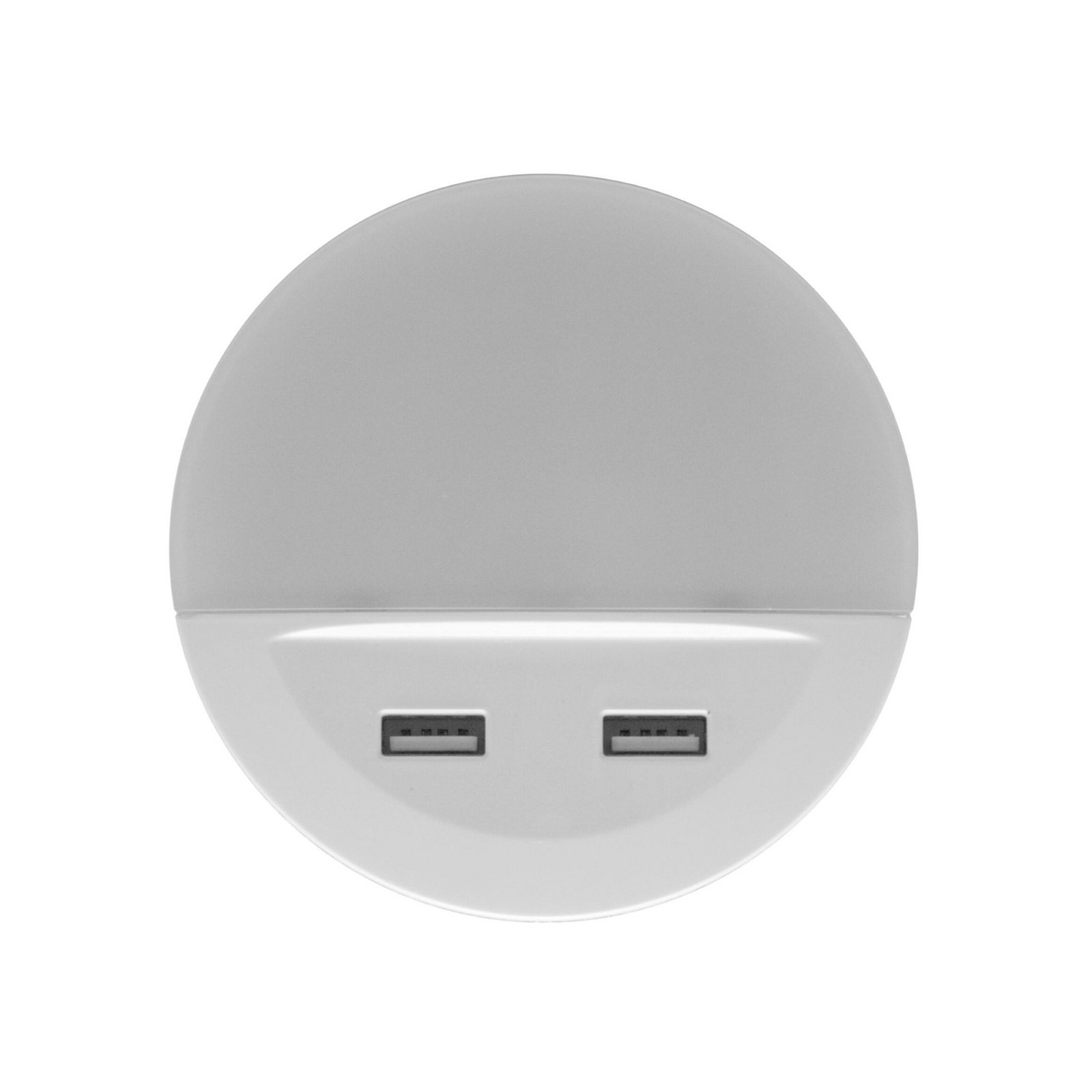 OSRAM LED-Steckdosennachtlicht LUNETTA USB, weiß, Ø 9 cm