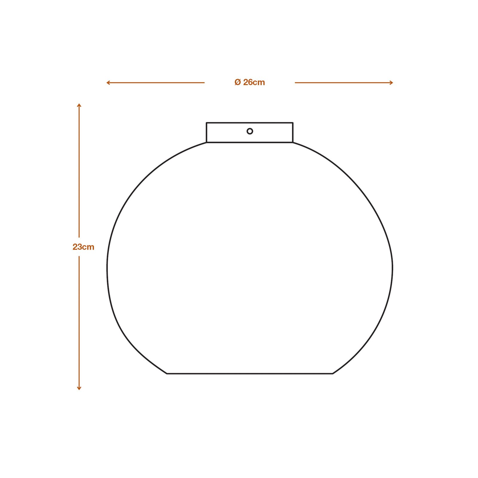 LEDVANCE φωτιστικό οροφής Ball, Ø 26 cm, καφέ, κυματοειδές χαρτόνι, E27