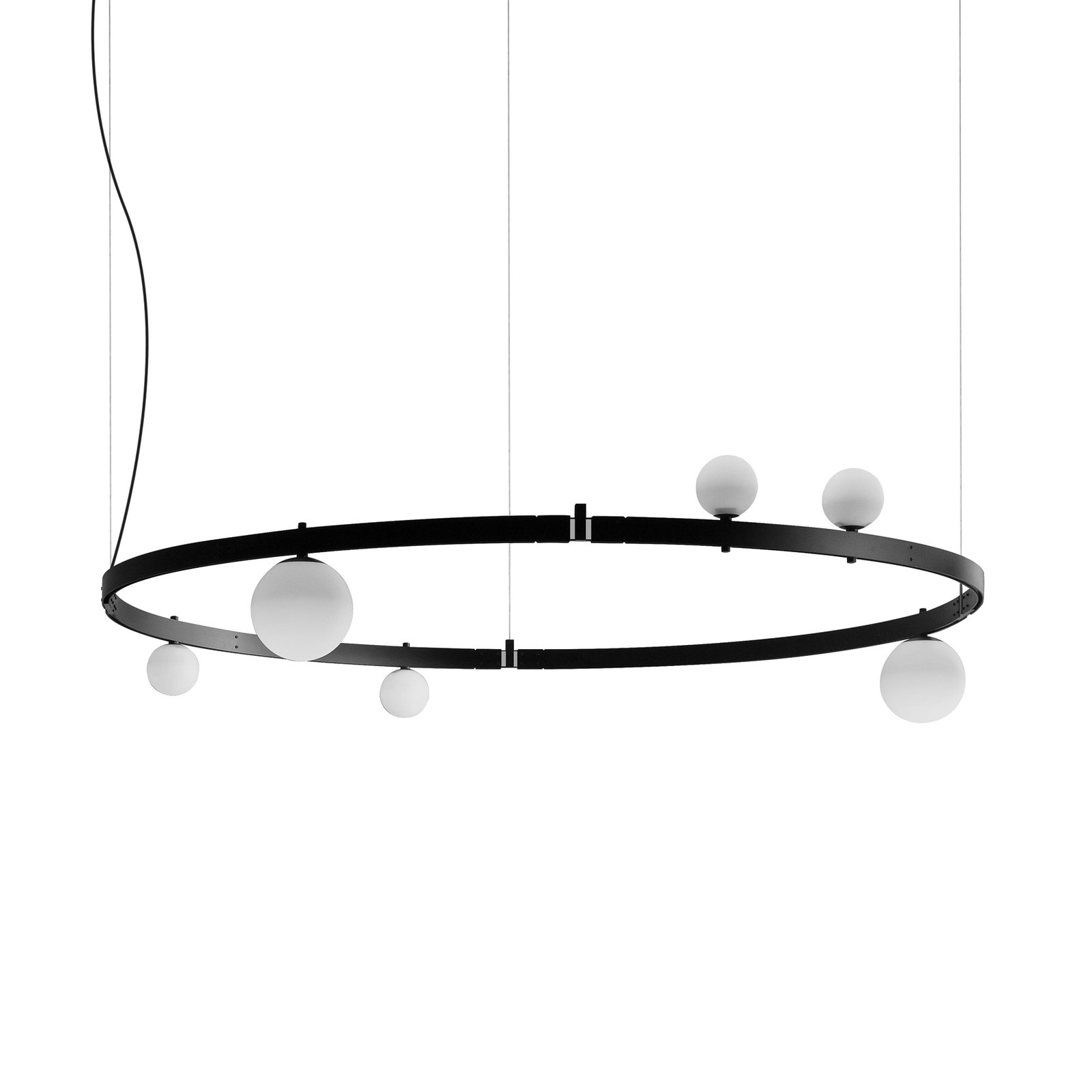 Karman Stant LED hanging light black, Ø 189 cm