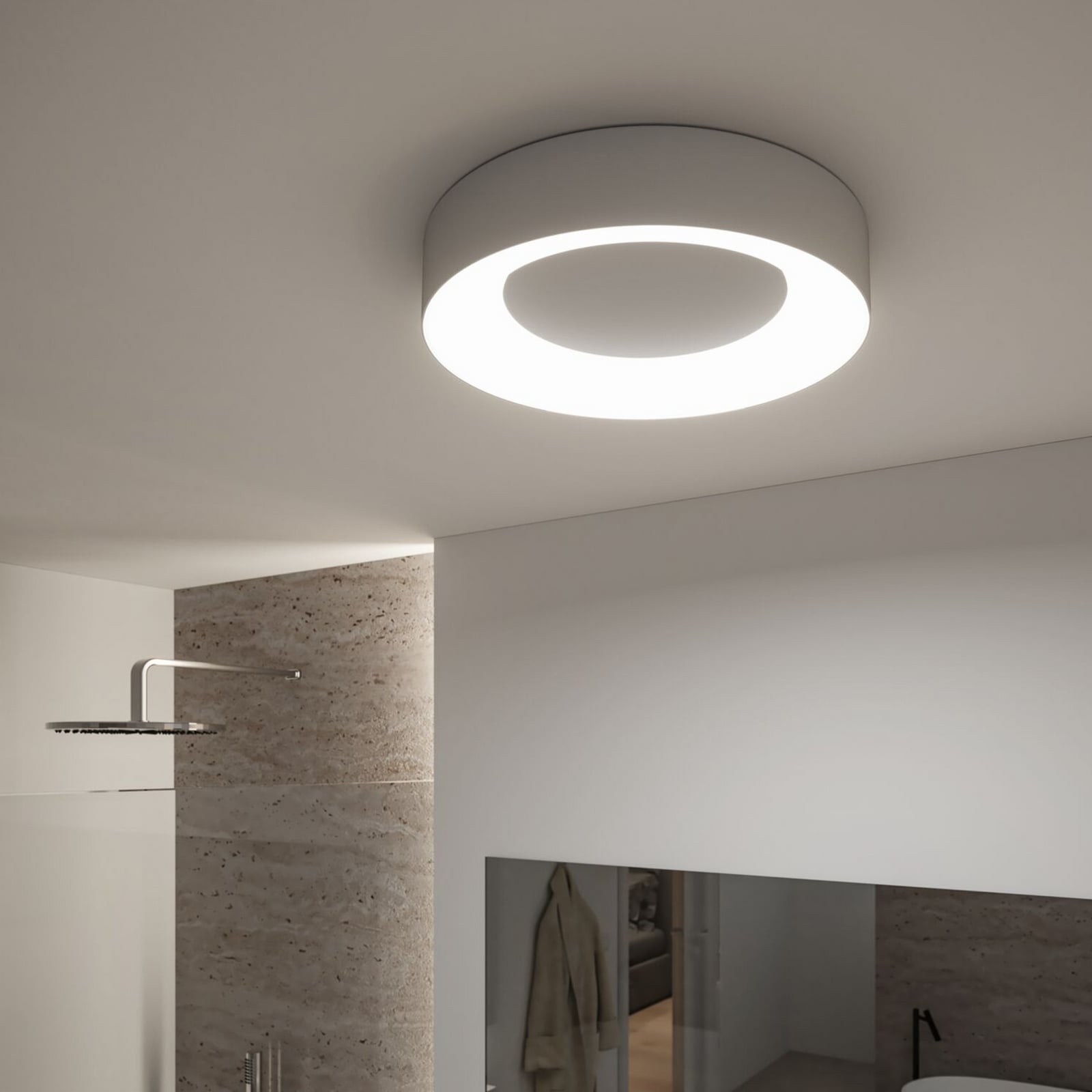 Lampa sufitowa Paulmann Smart LED Casca, aluminium, Ø 40 cm, RGBW, IP44 Lampa sufitowa Paulmann Smart LED Casca, aluminium, Ø 40 cm, RGBW, IP44