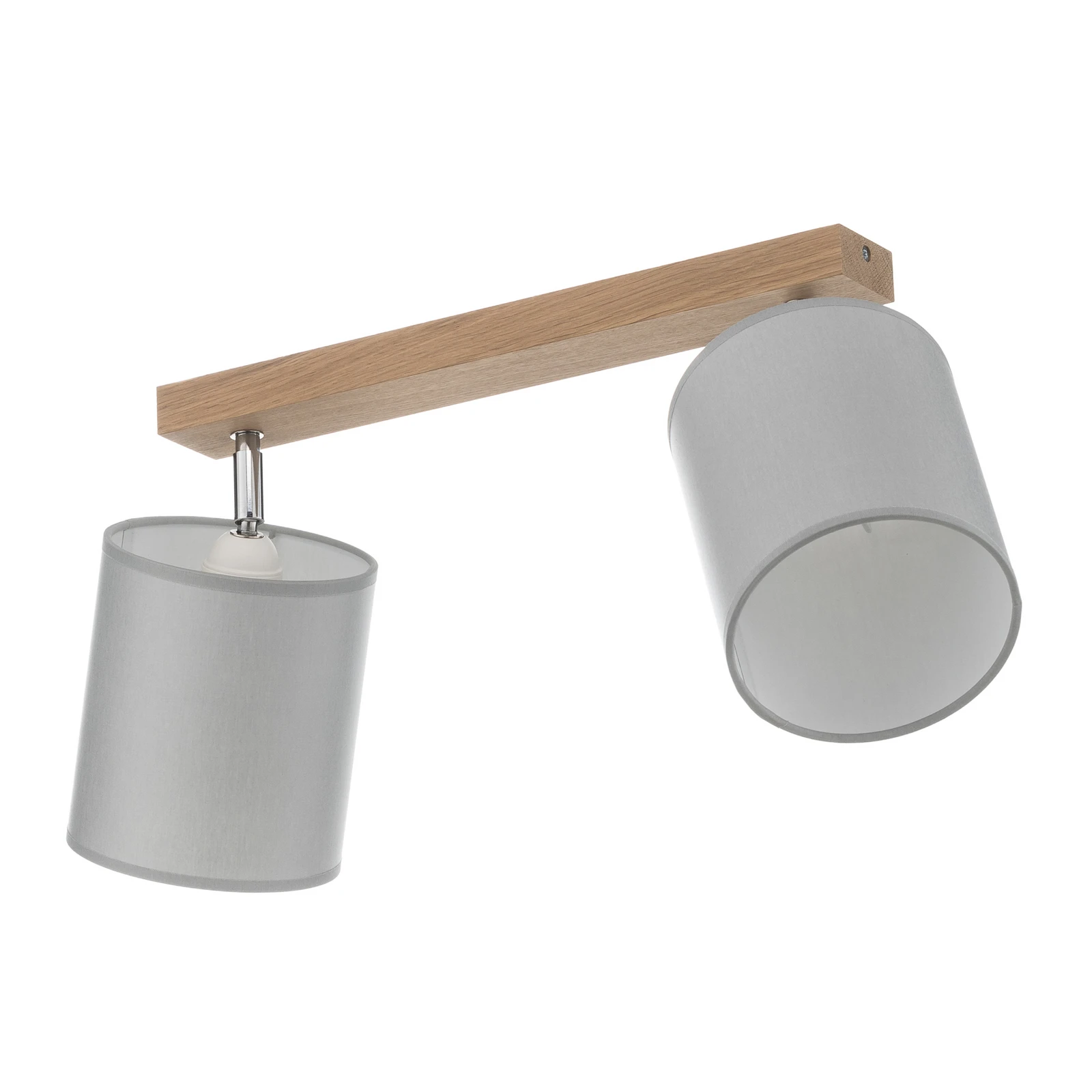 Refletor de teto Corralee, cinzento, duas lâmpadas