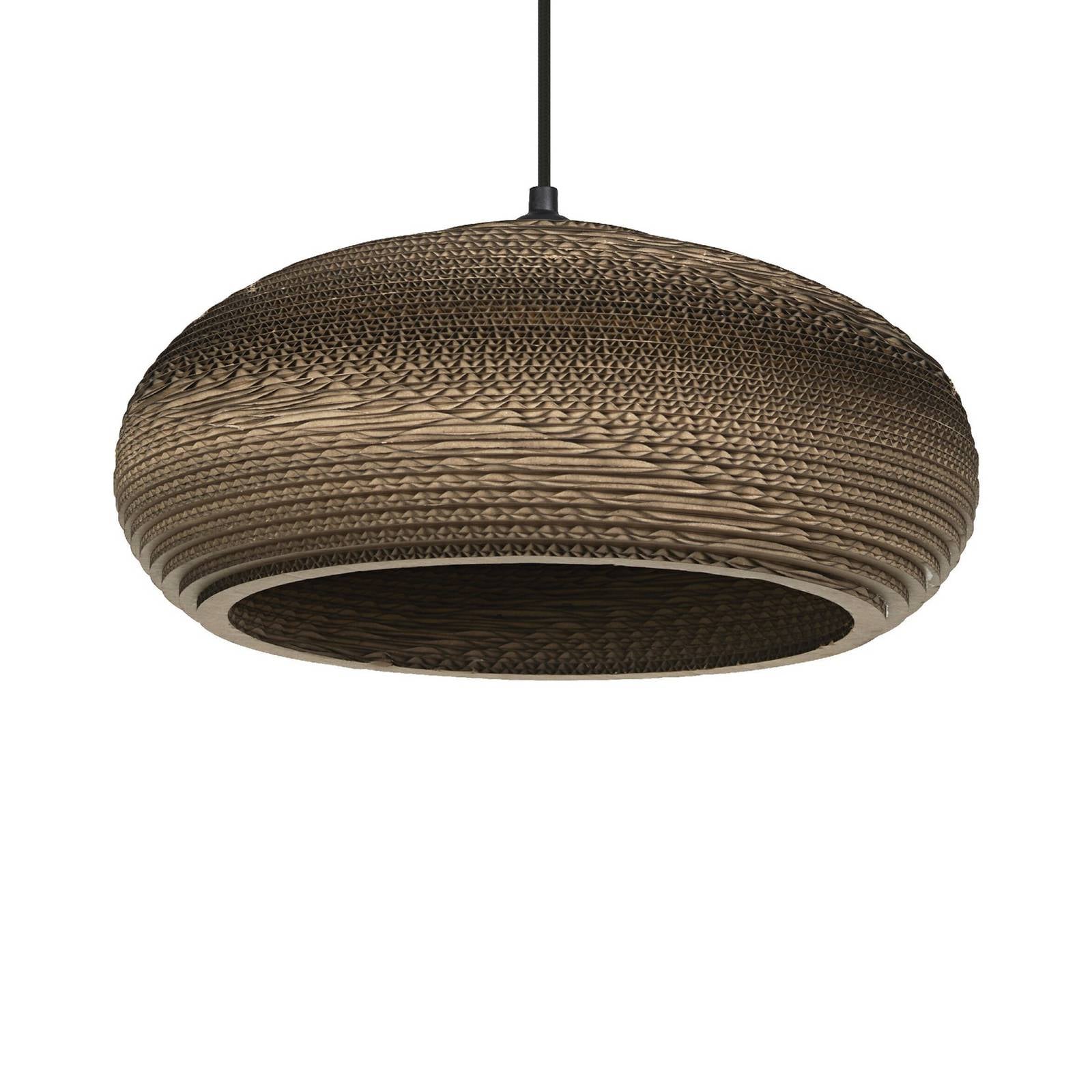 OSRAM Hängeleuchte DROP, braun, Ø 40 cm, Wellpappe, E27