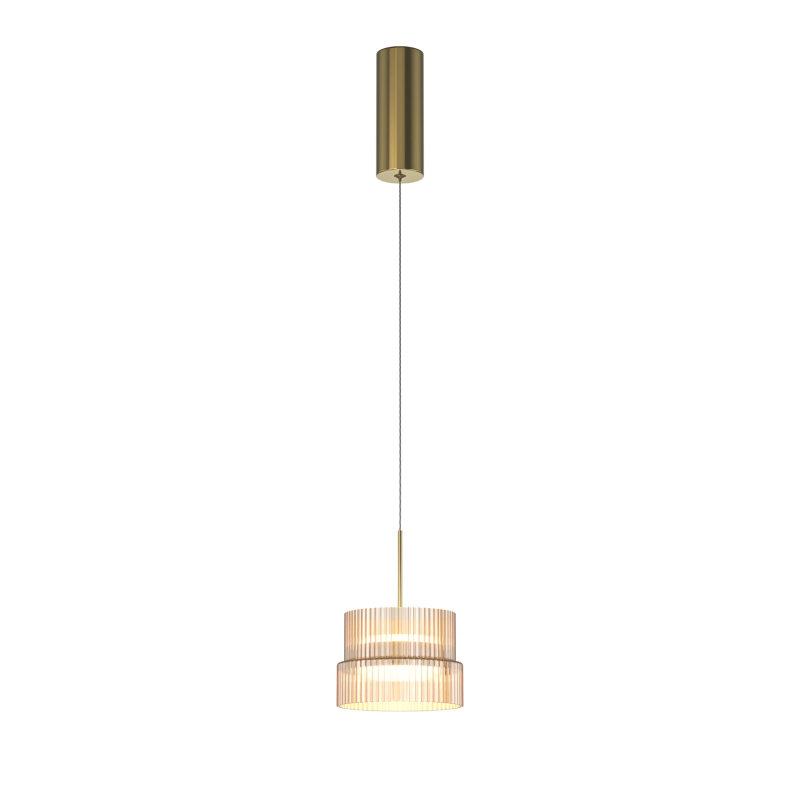SCALA LED viseća svjetiljka, smeđa/brončana, Ø 15 cm, staklo, prigušiva