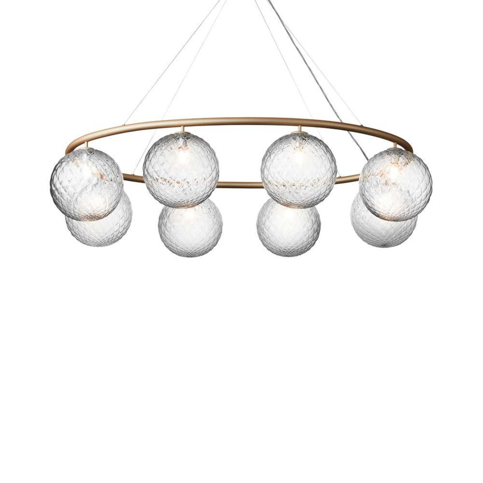 Miira 8 Oval Candelabro Brass/Optic Clear - Nuura