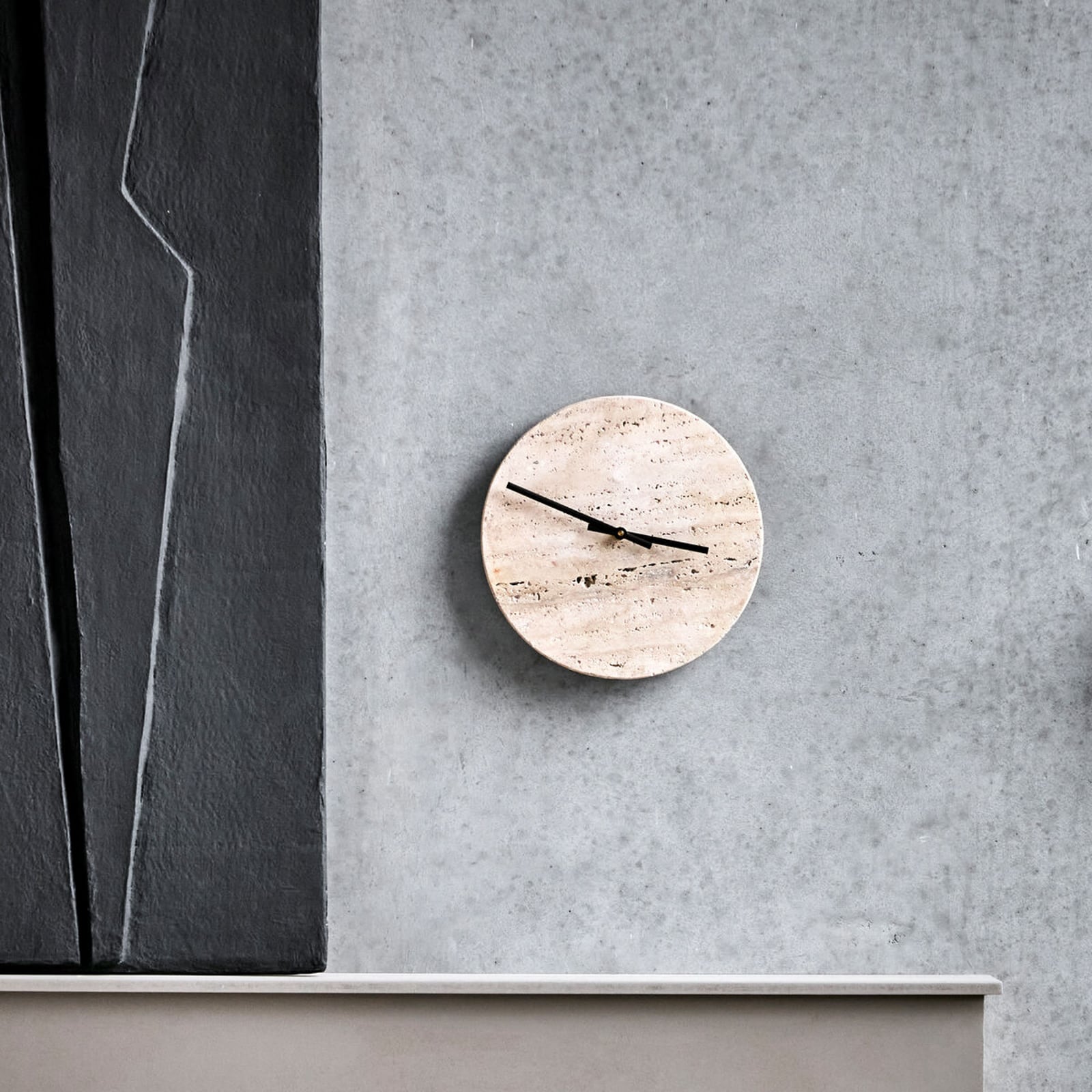 Orologio da parete HDLoko, grigio travertino, Ø 25 cm - House Doctor