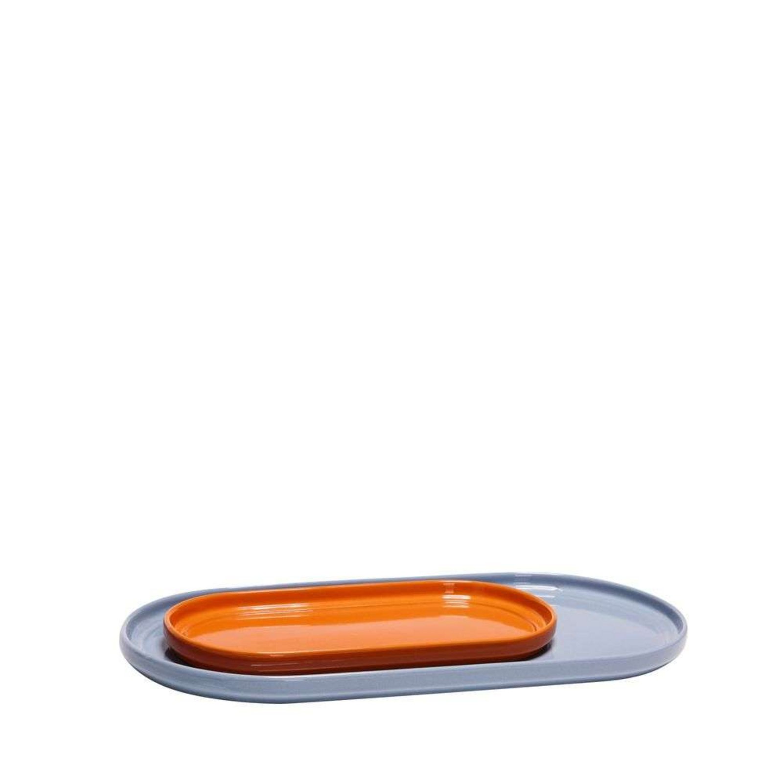 Amare Serving Trays Set of 2 Light Blue/Orange - Hübsch