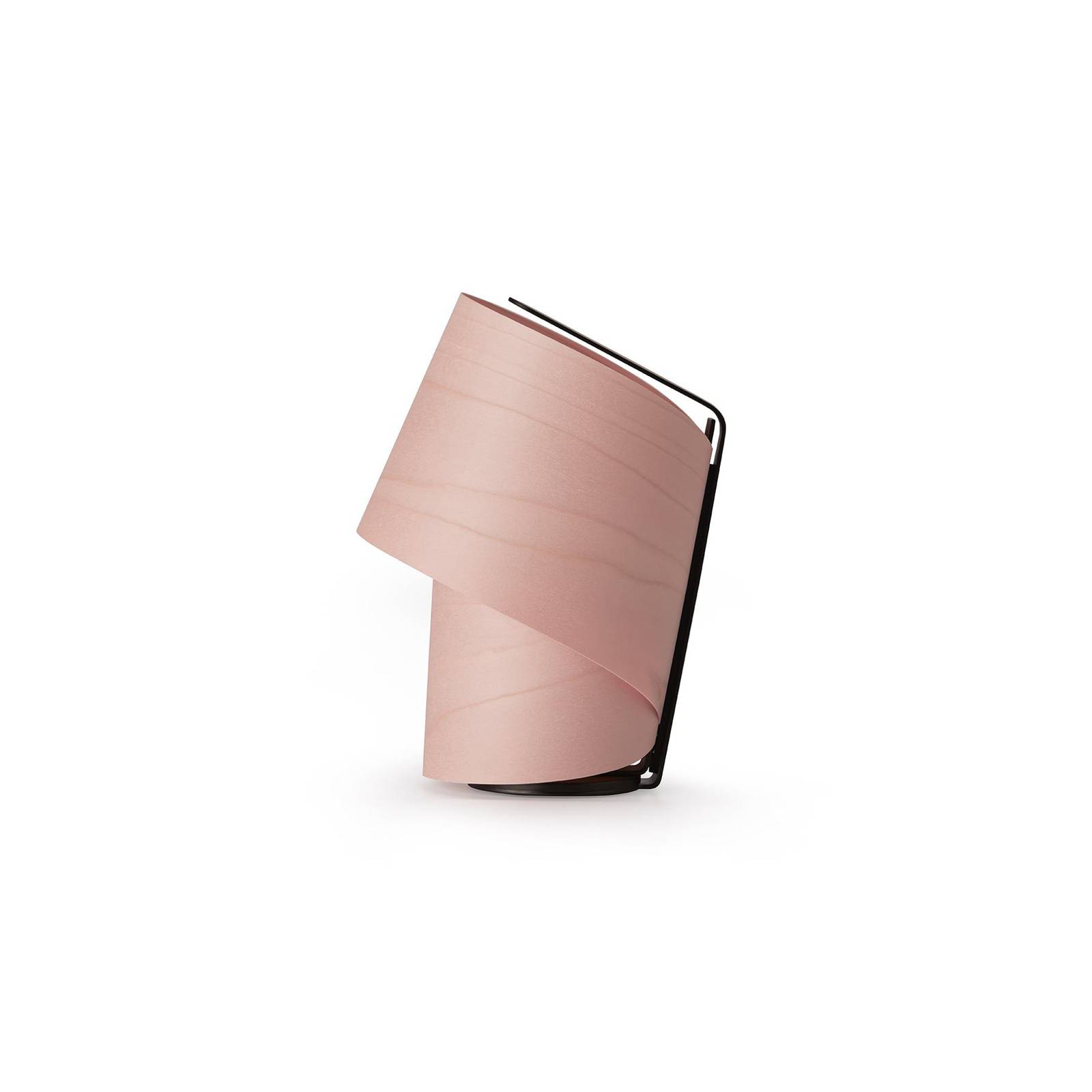 LZF Tiny Tischleuchte, rosé, Höhe 22,5 cm, Holzfurnier