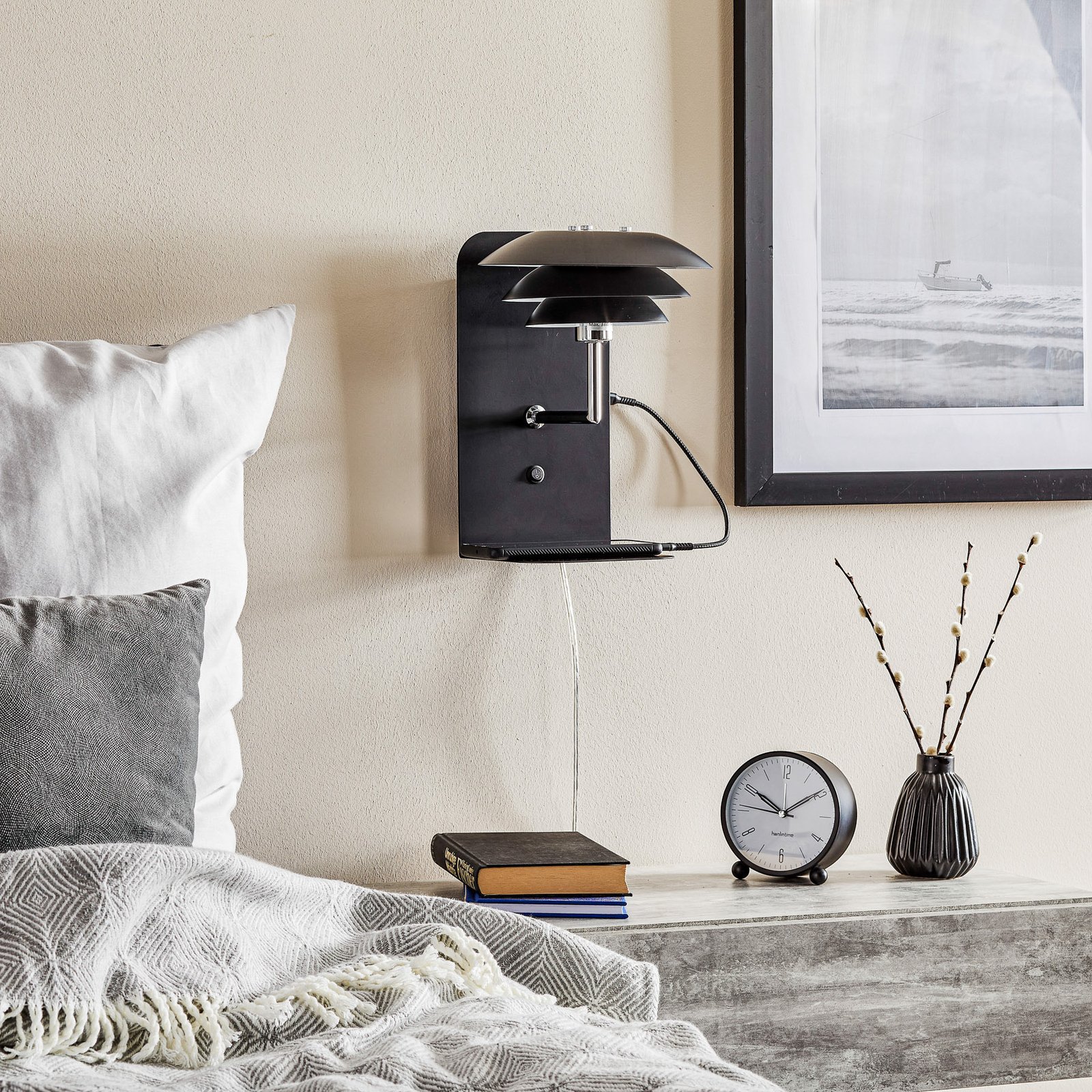 DL20 Usb Schap Incl. Lamp Zwart - DybergLarsen