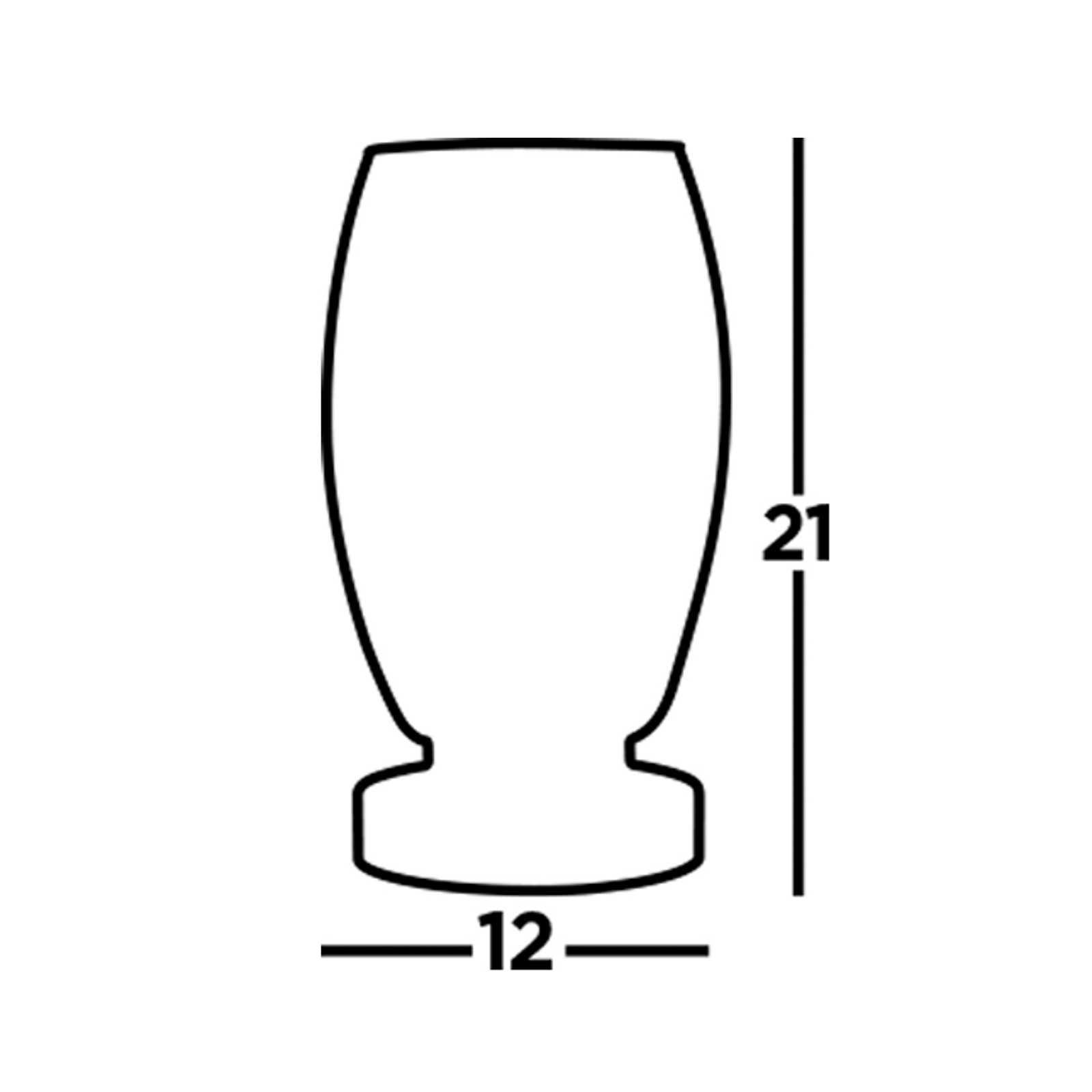 Cyclone LED tafellamp, chroom/helder, glas, 20,5 cm hoog