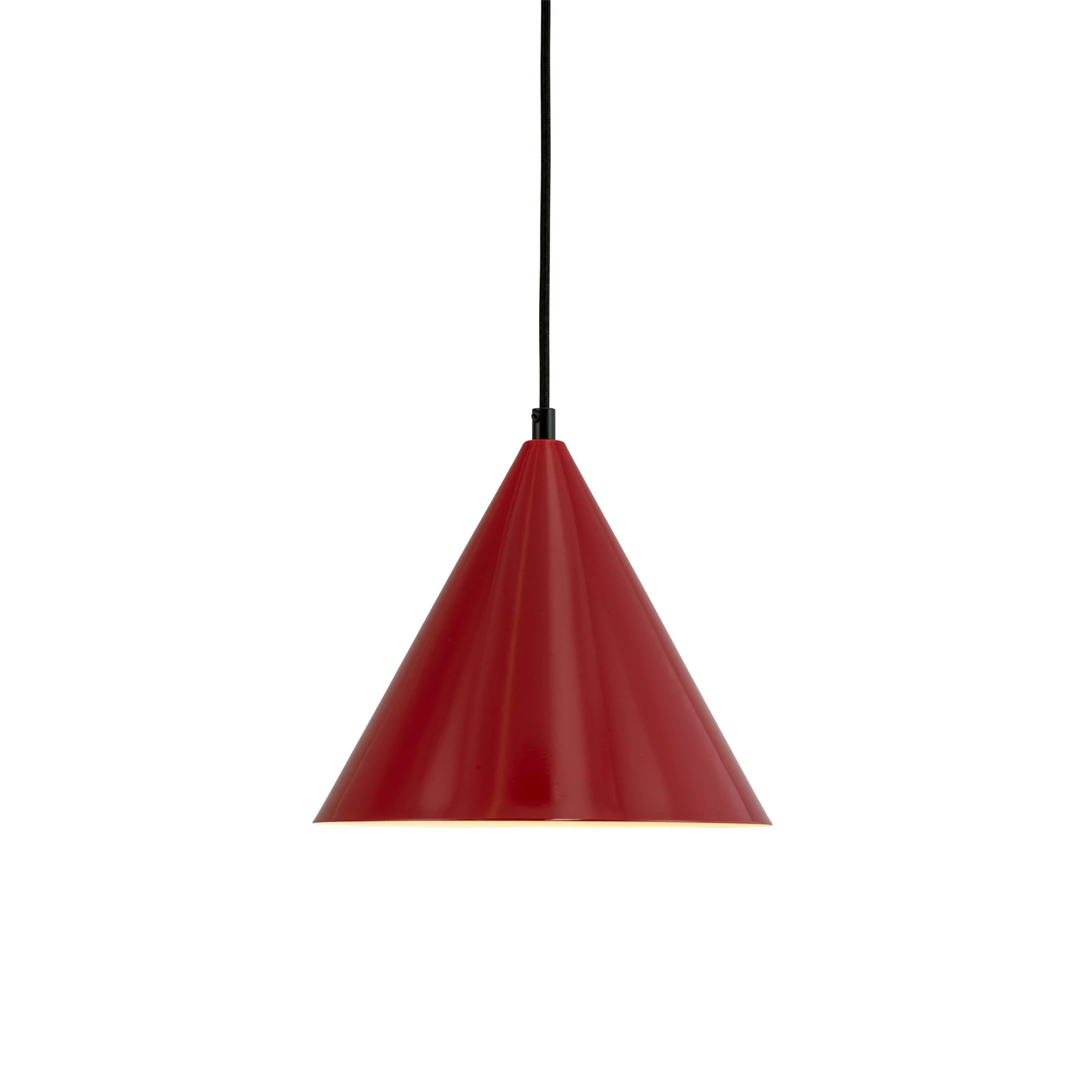 Viseća lampa Dyberg Larsen Ron, sjajna tamnocrvena