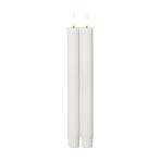 LED-ljus Flamme Stripe, vit, 25 cm, vaxbatteri set om 2