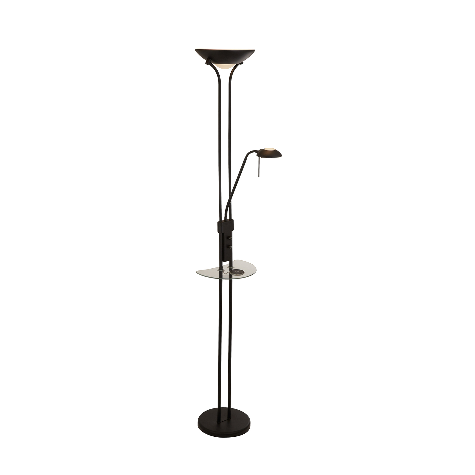 LED floor lamp Mother & Child, black, loading area, dimmable