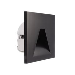 LED süvistatav seinavalgusti SET Alwaid must 8x8 cm nurga all 2700 K