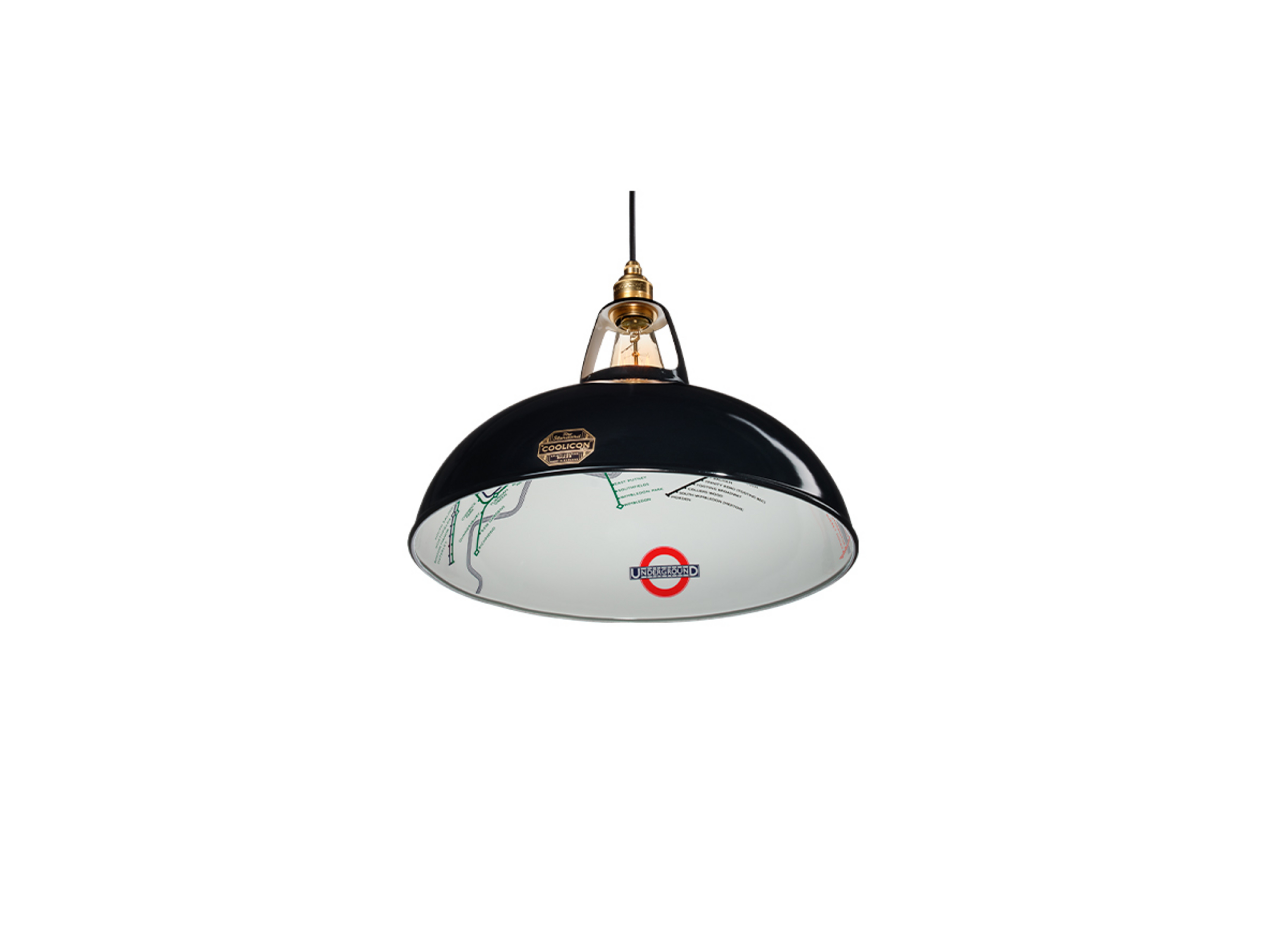 Grote hanglamp in design uit 1933, Ø 40 cm, zwart - Coolicon