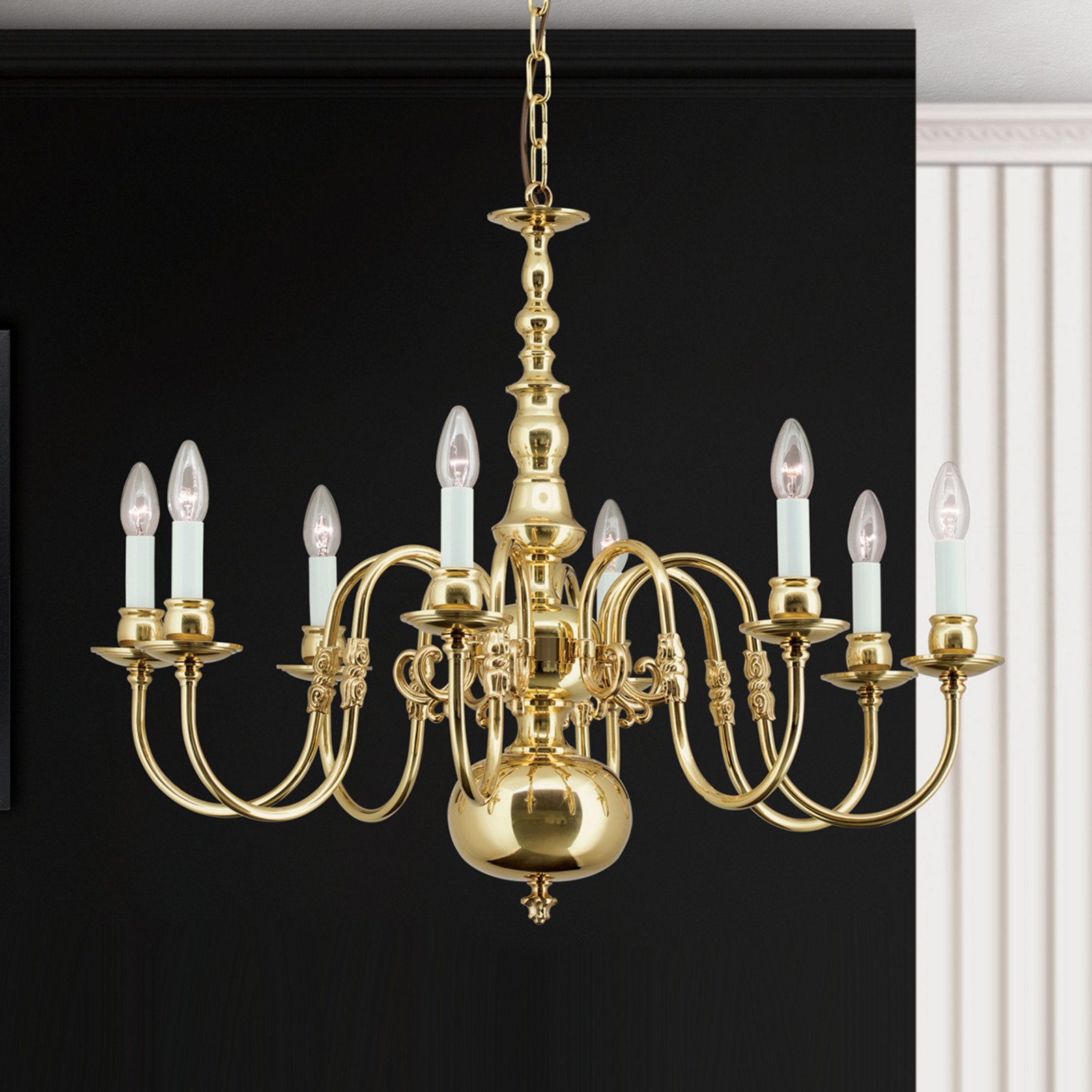ORION Candelabru IMKE alamă lustruită 8 becuri - Camera de zi / sufragerie - design - Metal