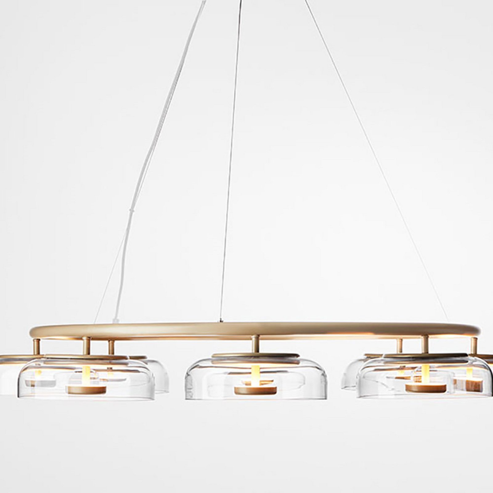 Blossi 8 Candelabru Nordic Gold/Clear - Nuura