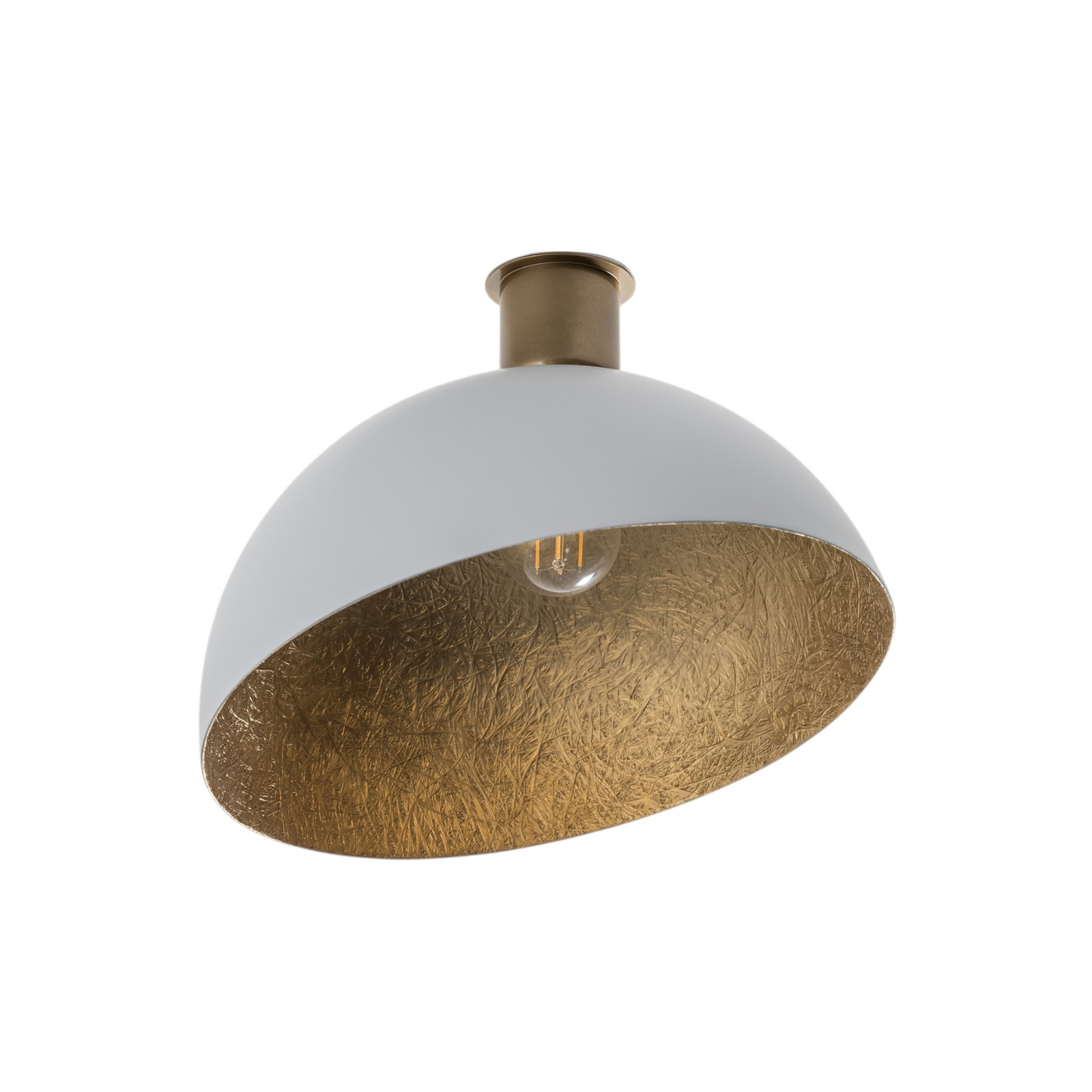 Stropné svietidlo Sfera, Ø 35 cm, biela/zlatá