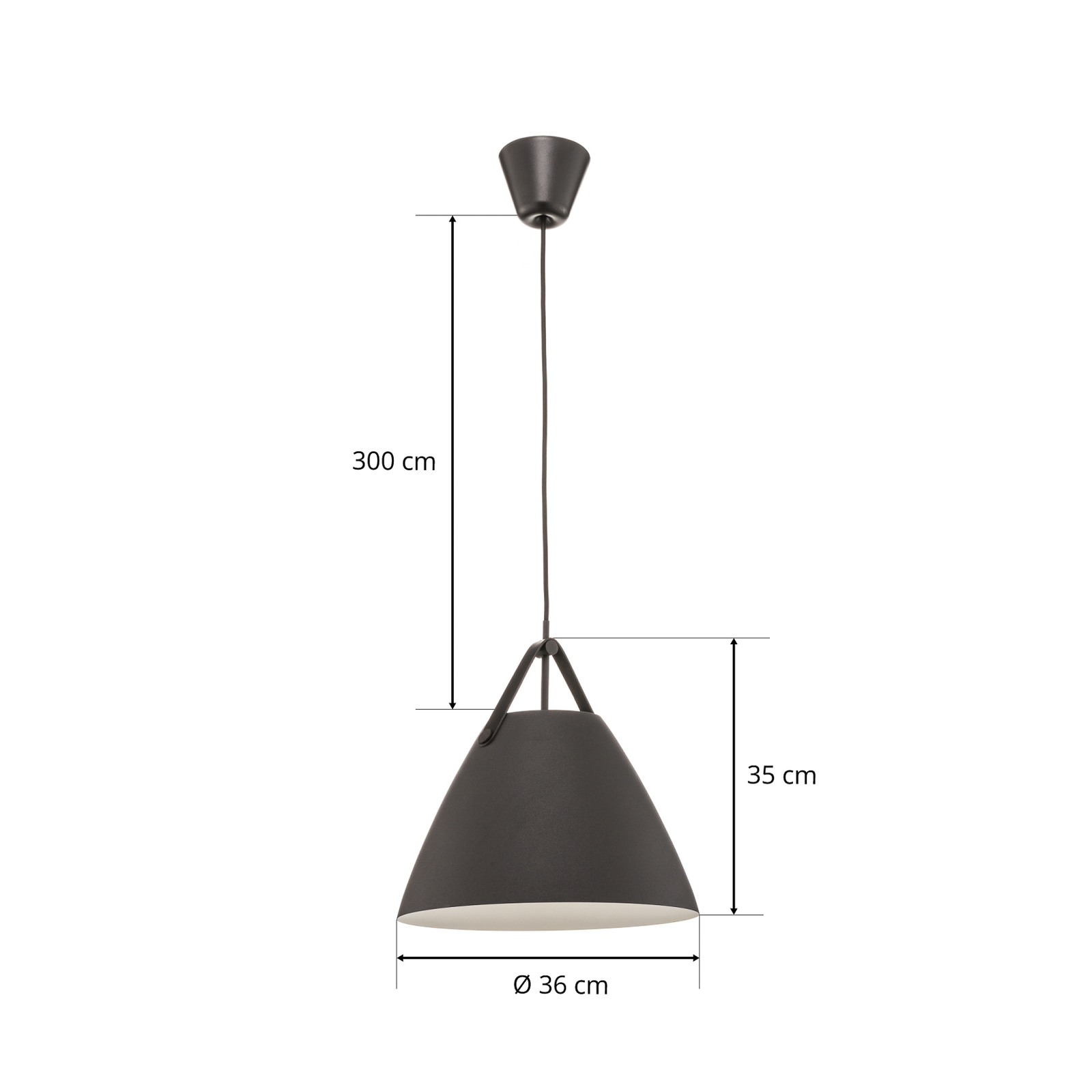 Strap 36 Hanglamp Black - DFTP