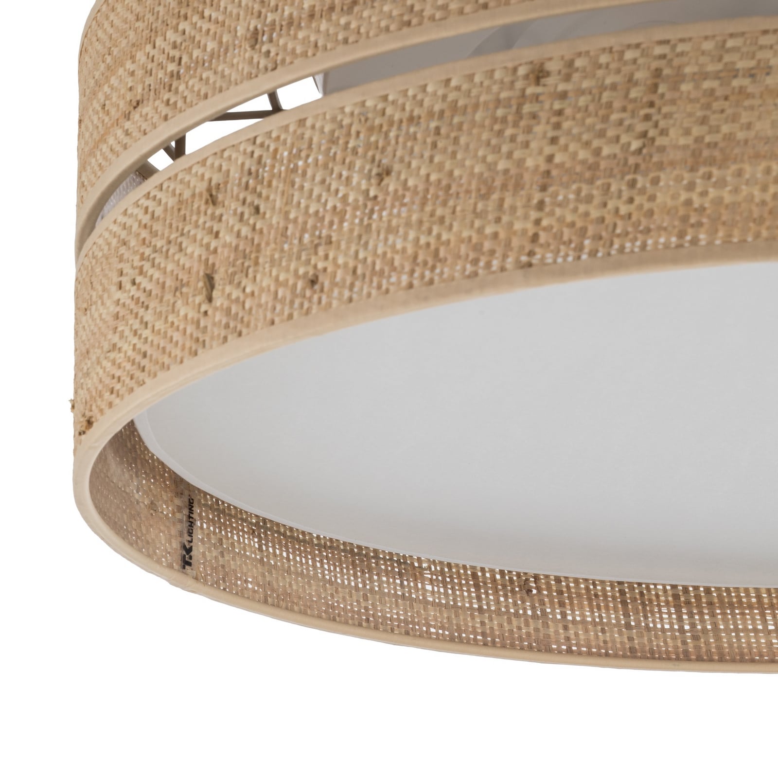 Deckenleuchte Calma, beige, Bast, Ø 60 cm, E27