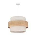 Lampada a sospensione Space, ecru/beige, 1 lampadina, tessuto, E27 - Duolla