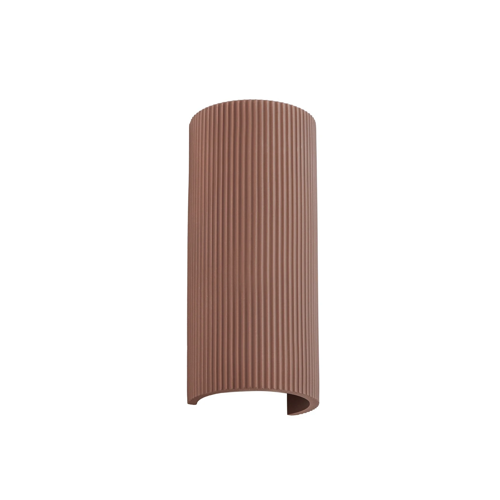 Applique Lindby Colja, marrone, rotonda, altezza 30,5 cm, gesso
