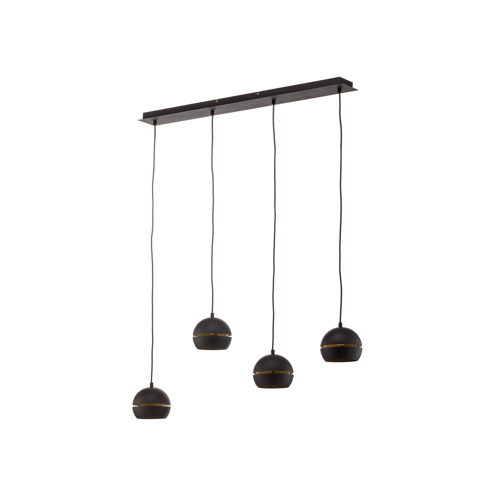 Lindby Godwin suspension, à quatre lampes, noire