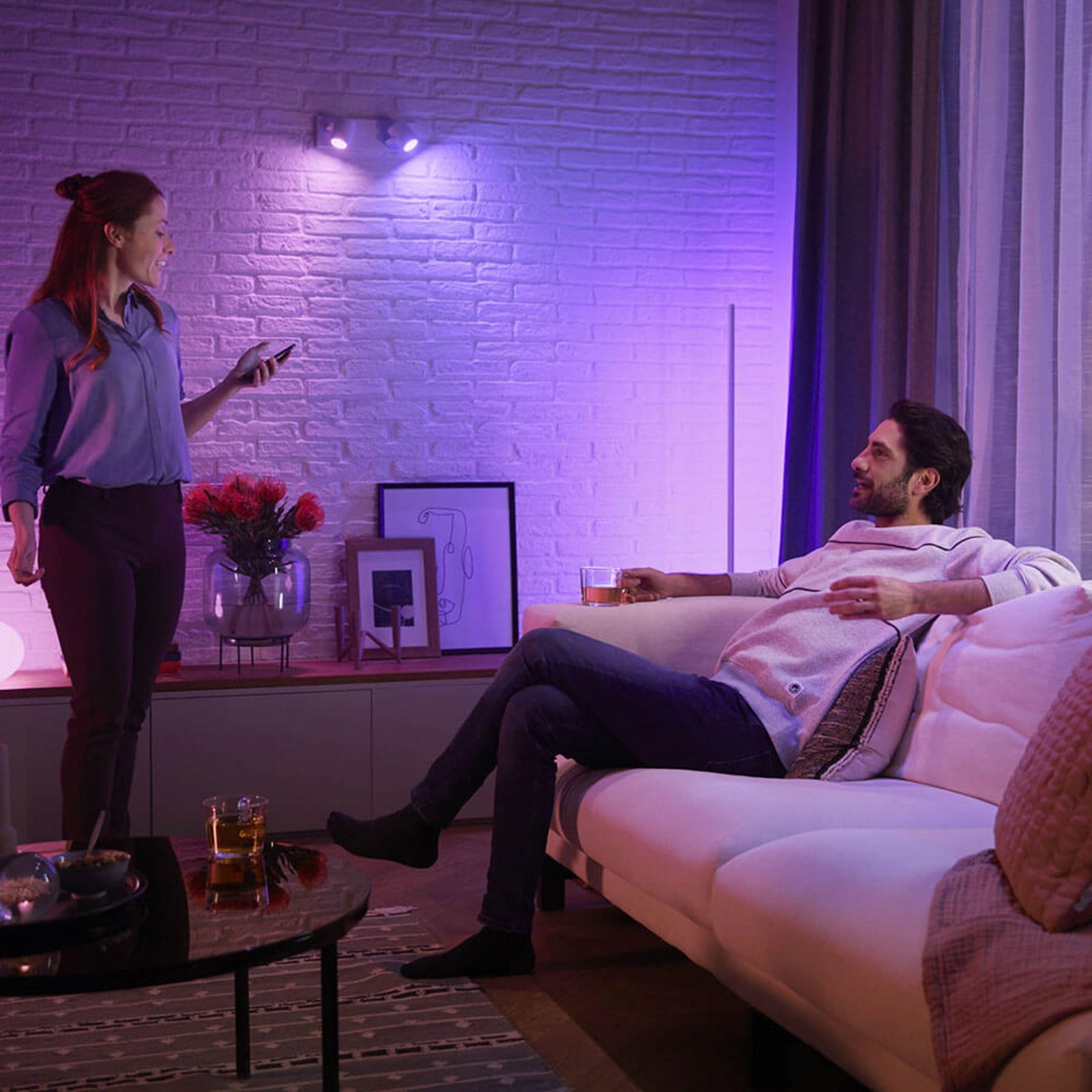 Argenta Spot White 2 pcs. Bluetooth White/Color Amb. - Philips Hue