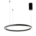 LED-Pendellampe Hoop, schwarz, Ø 80 cm,  Metall, CCT