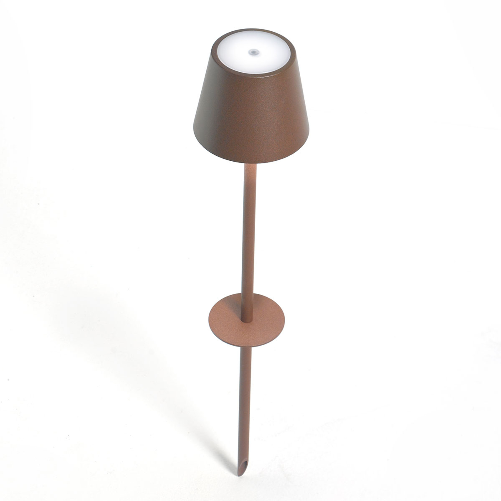 Ailati Poldina LED ground spike light battery brown 110cm, for Living / Dining Room, metal, plastic, 2.2 W, energy efficiency: A+, H: 110 cm