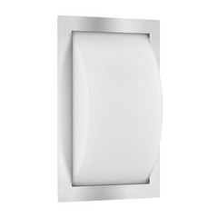 Applique da esterno Ivett, acciaio inox, vetro, E27