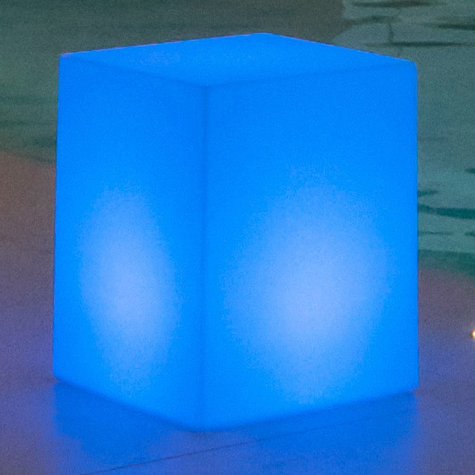 Newgarden lámpara solar Cuby cubo, altura 53 cm