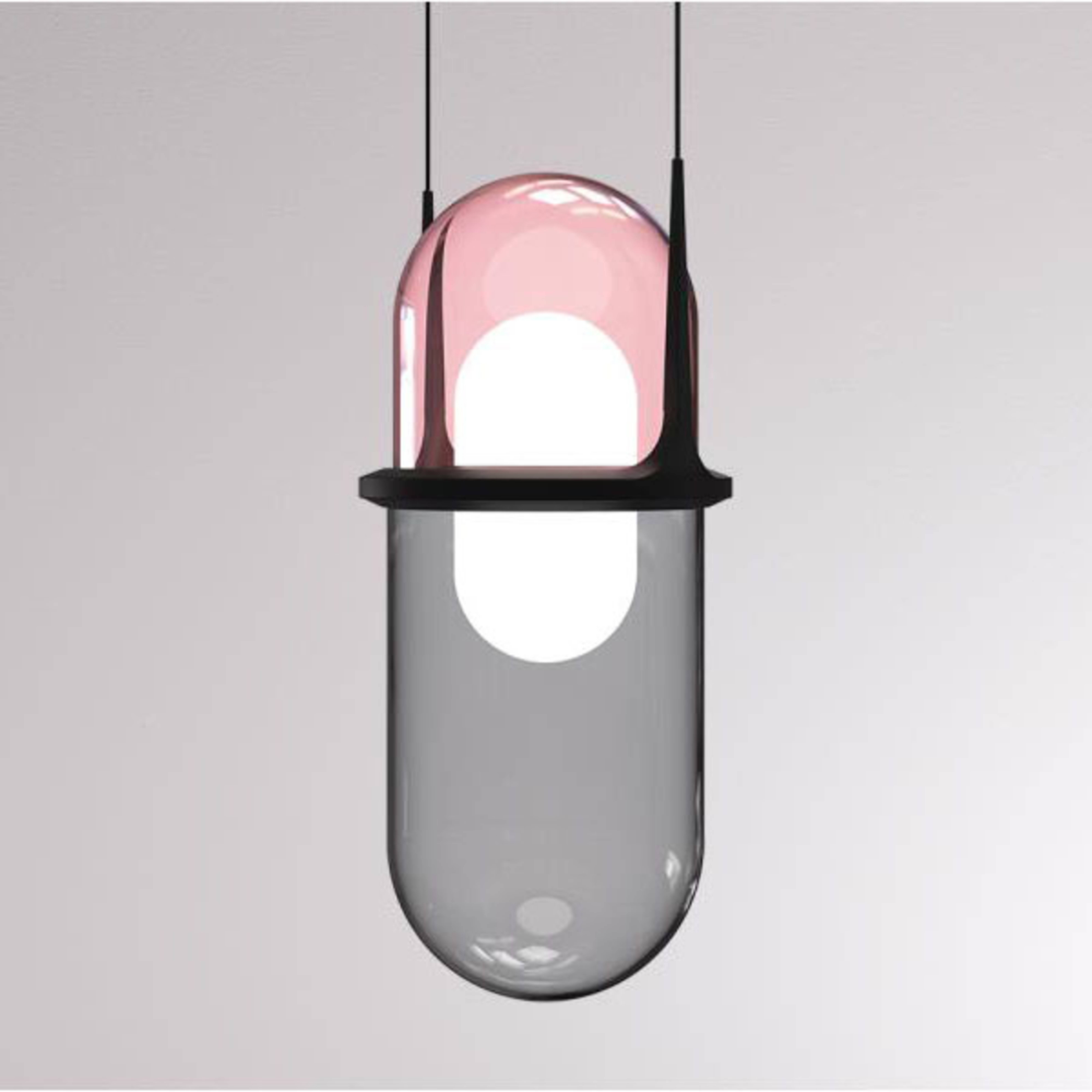 Pille lampada LED a sospensione pink/grigio