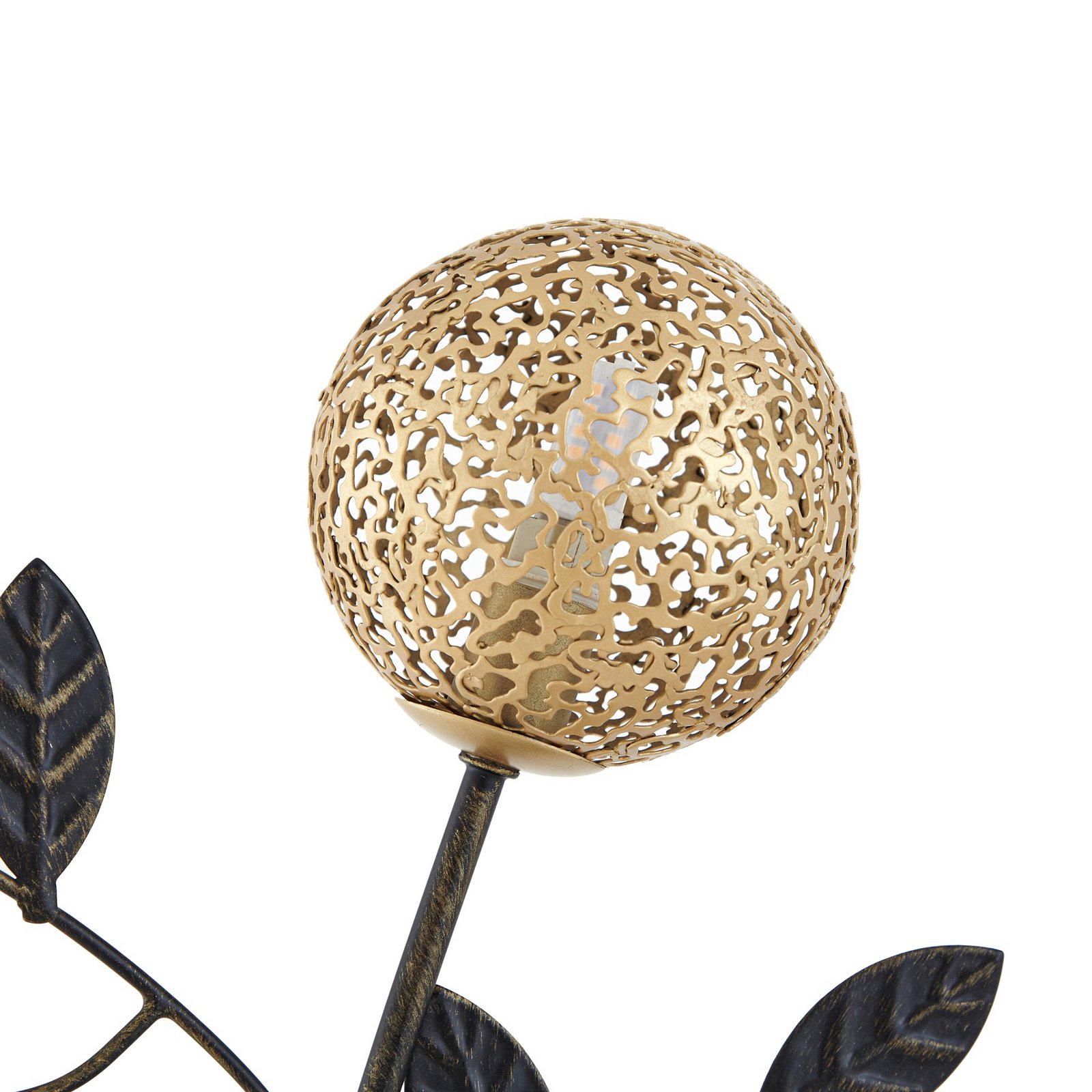 Stojacia lampa Lucande Evory, 160 cm, 3 svetlá, čierna/zlatá, G9