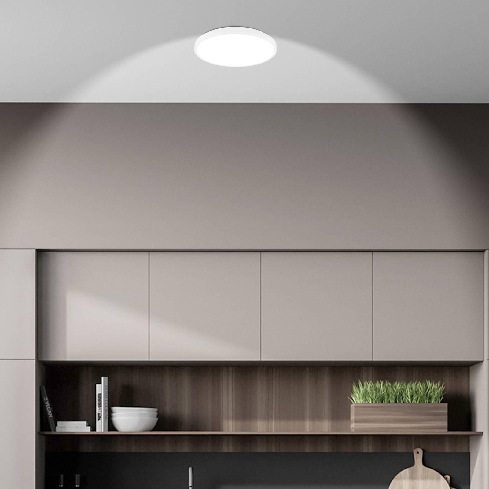 LED-Deckenleuchte Kaida, weiß, Ø 30 cm, EEK A, 4.000 K günstig online kaufen