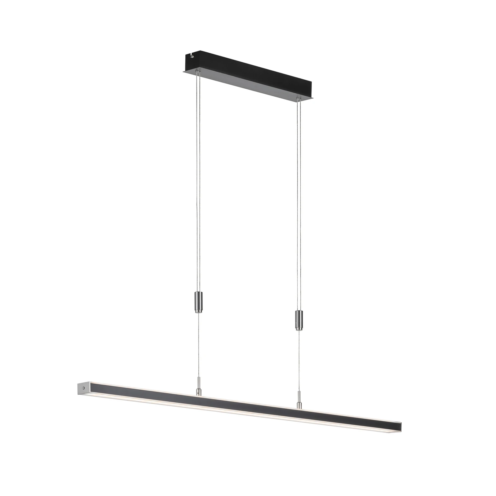 Vitan LED viseča svetilka, peščeno črna, dolžina 115 cm, 2 luči, CCT