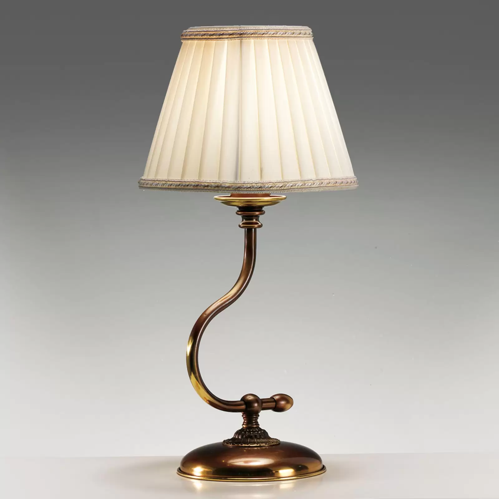 Lampadaire vintage doré avec abat-jour bronze ancien 40 cm - Simplo