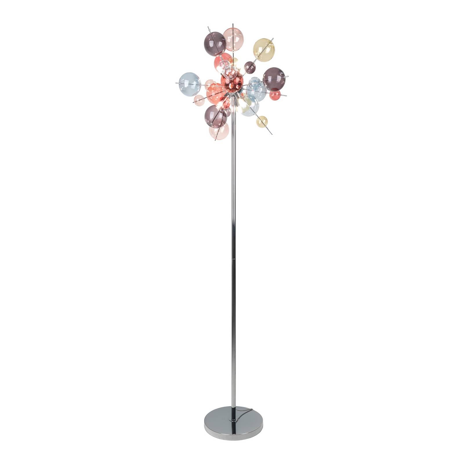 Stehleuchte Explosion, Glas, Pastell-bunt, chrom, G9
