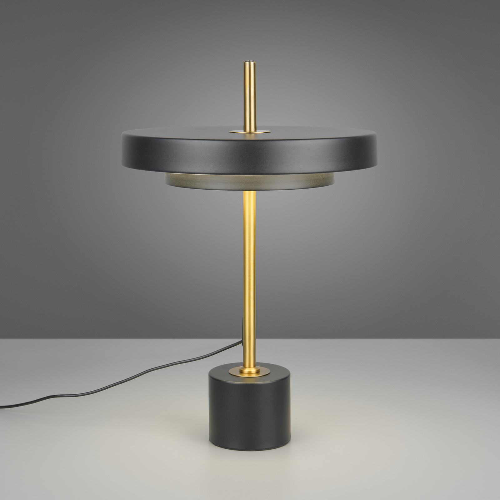 Lampada LED da tavolo Keaton, nero/oro, altezza 45 cm, CCT Lampada LED da tavolo Keaton, nero/oro, altezza 45 cm, CCT