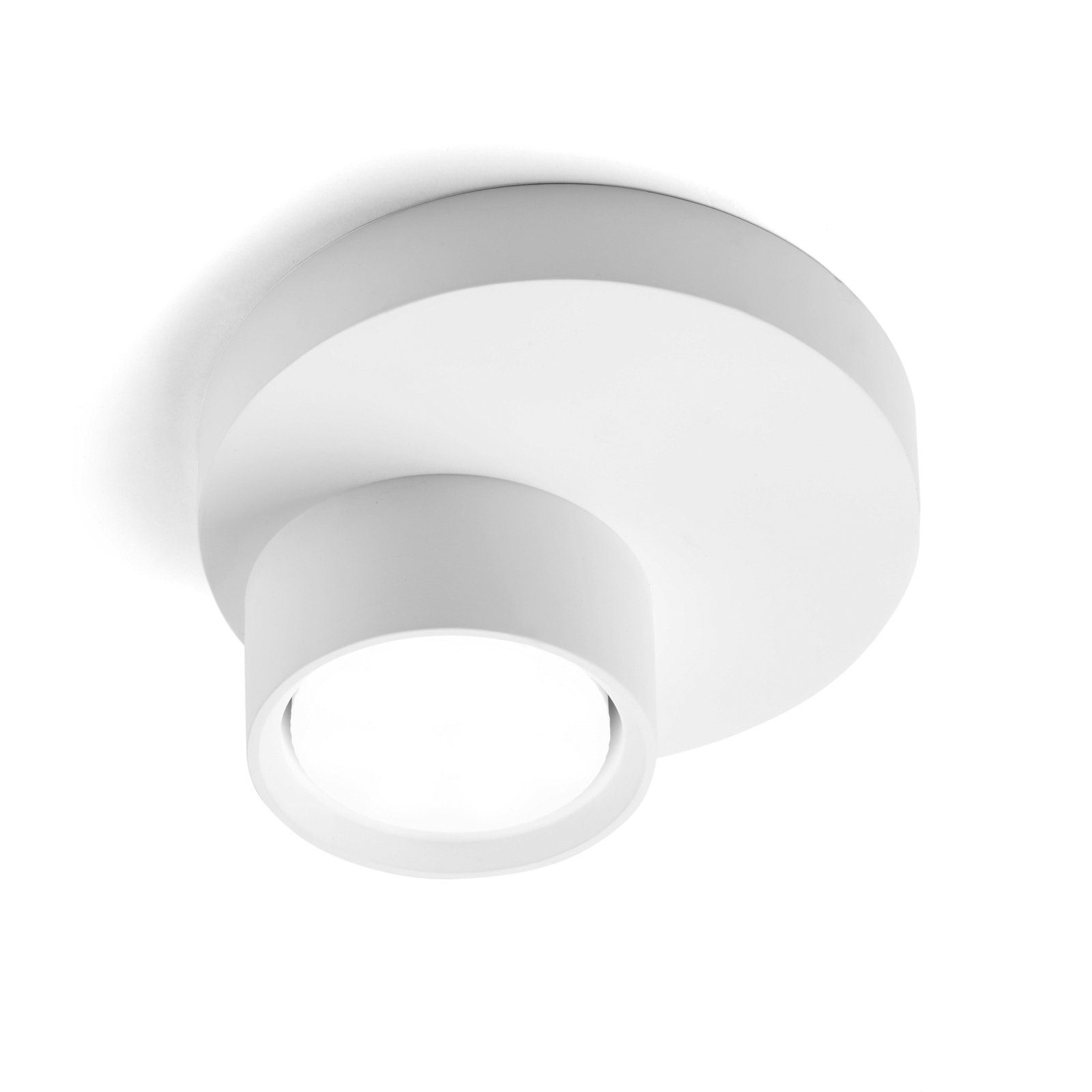 Demetra ceiling lamp, Ø 16 cm, white, plaster, GX53